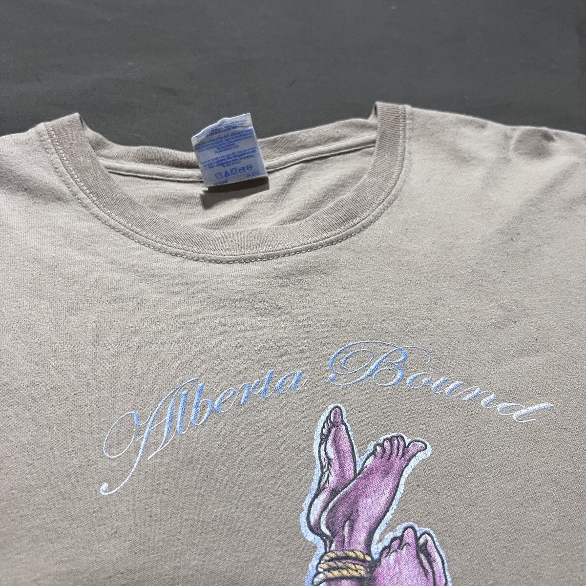 Y2K Alberta Bound Tattoo Naked cowgirl graphic streetwear XL