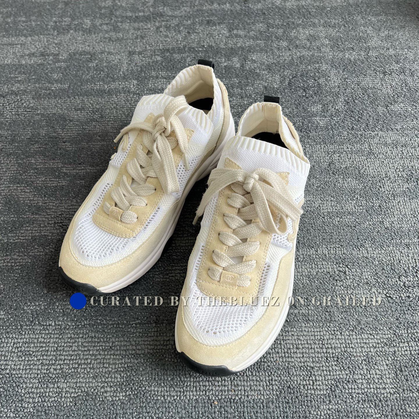 Chanel Chanel Beige Knit Mesh Sneakers Size US 9 / EU 42 - 1 Thumbnail