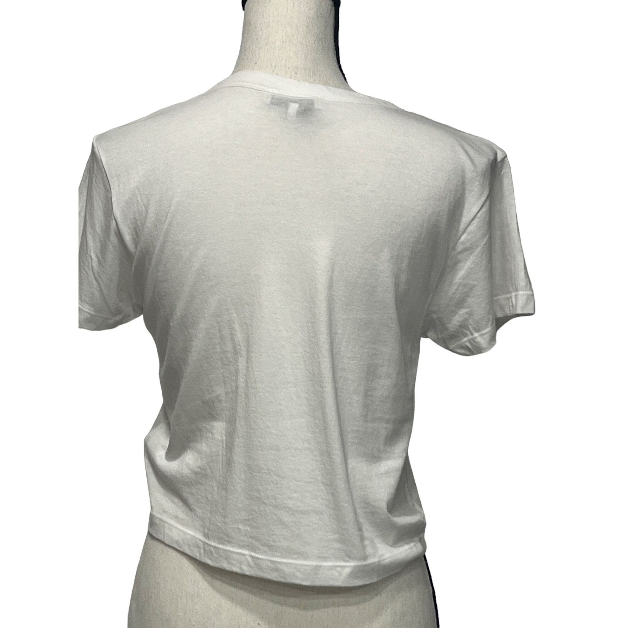 WeWoreWhat We Wore What Crew Neck Cropped White Tee, XL Size XL / US 12-14 / IT 48-50 - 2 Thumbnail