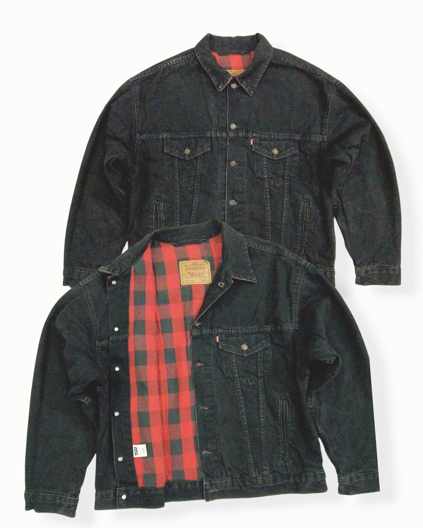 Levi's Vintage Levi’s 70417 Flannel Lined Denim Jacket USA Made Size US L / EU 52-54 / 3 - 1 Thumbnail