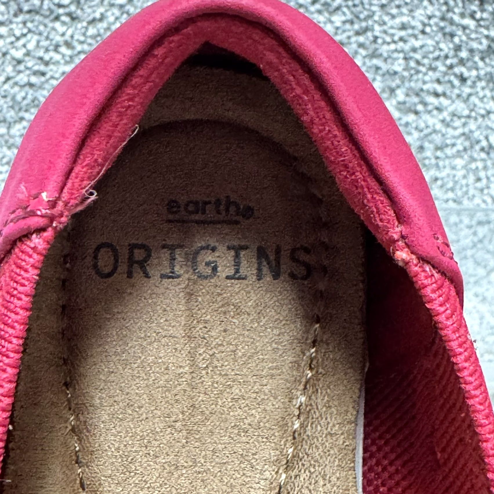 Vintage Earth Origins Faye Slip-On Flats Women 7.5 Red Perforated Boho Chic Comfort Office Shoes Size US 6 / IT 36 - 7 Thumbnail