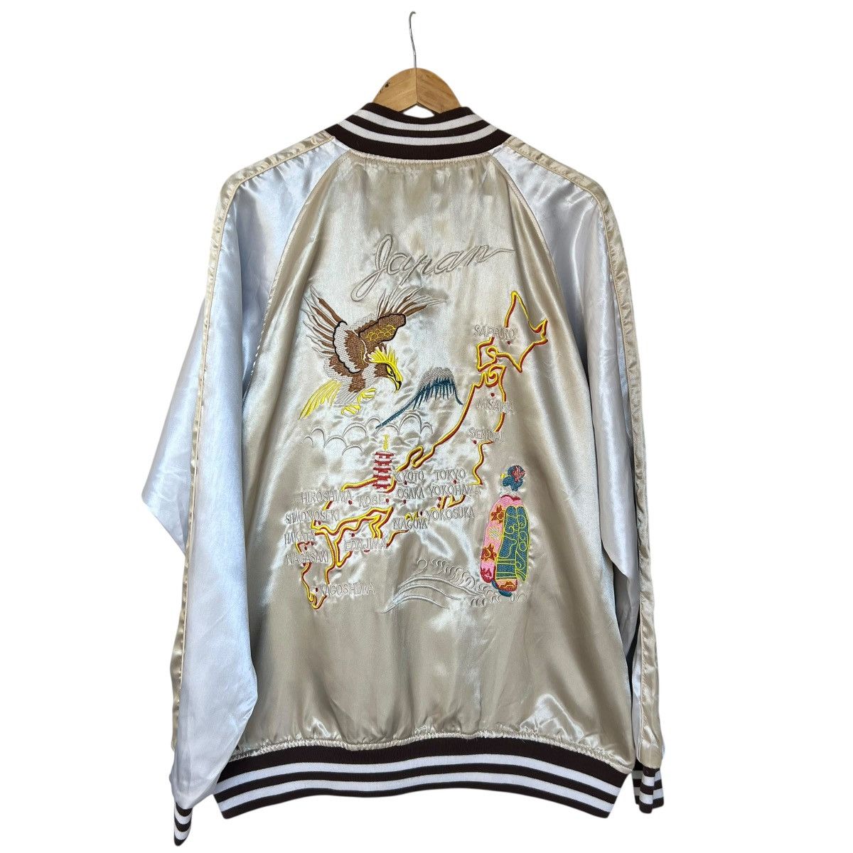 Other Vintage Japanese Sukajan Zip Up Bomber Jacket Size US XL / EU 56 / 4 - 1 Thumbnail