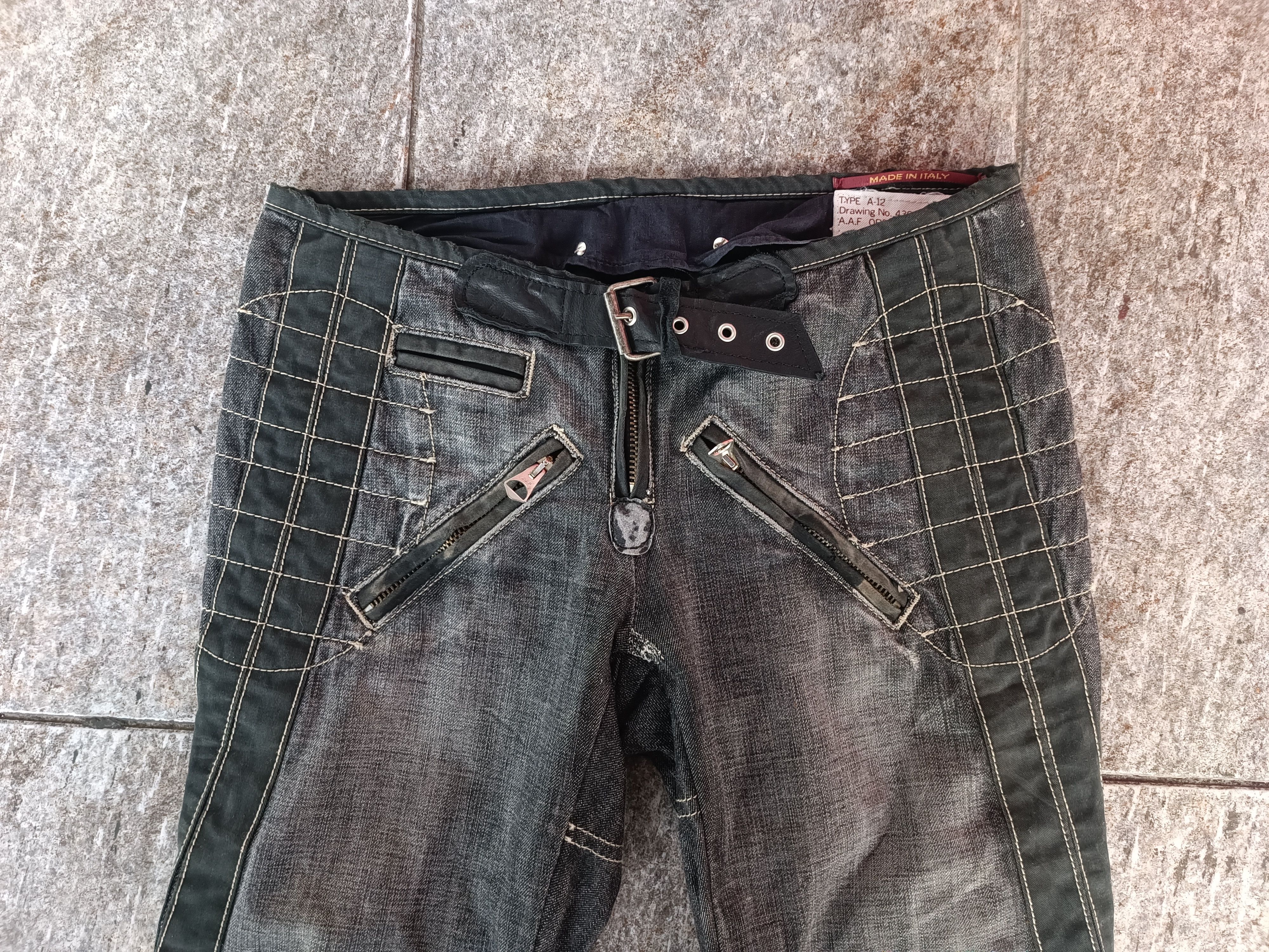 If Six Was Nine bikers jeans RA-RE made in italy Size 29" - 3 Thumbnail