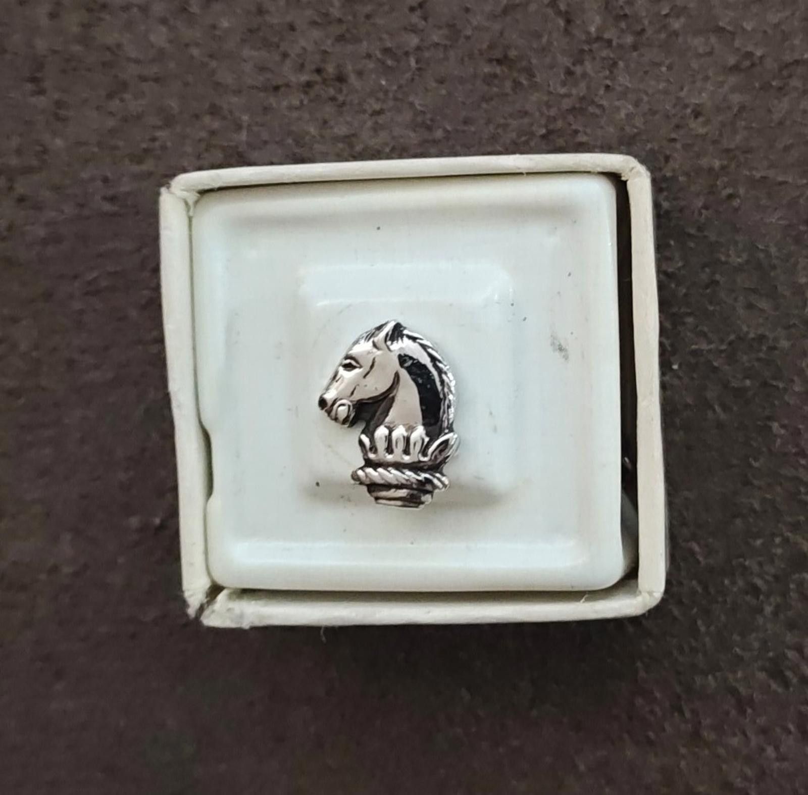 Other 1960s Vintage Silver Tone Textured Horse Head Tie Tack Pin Size ONE SIZE - 2 Thumbnail