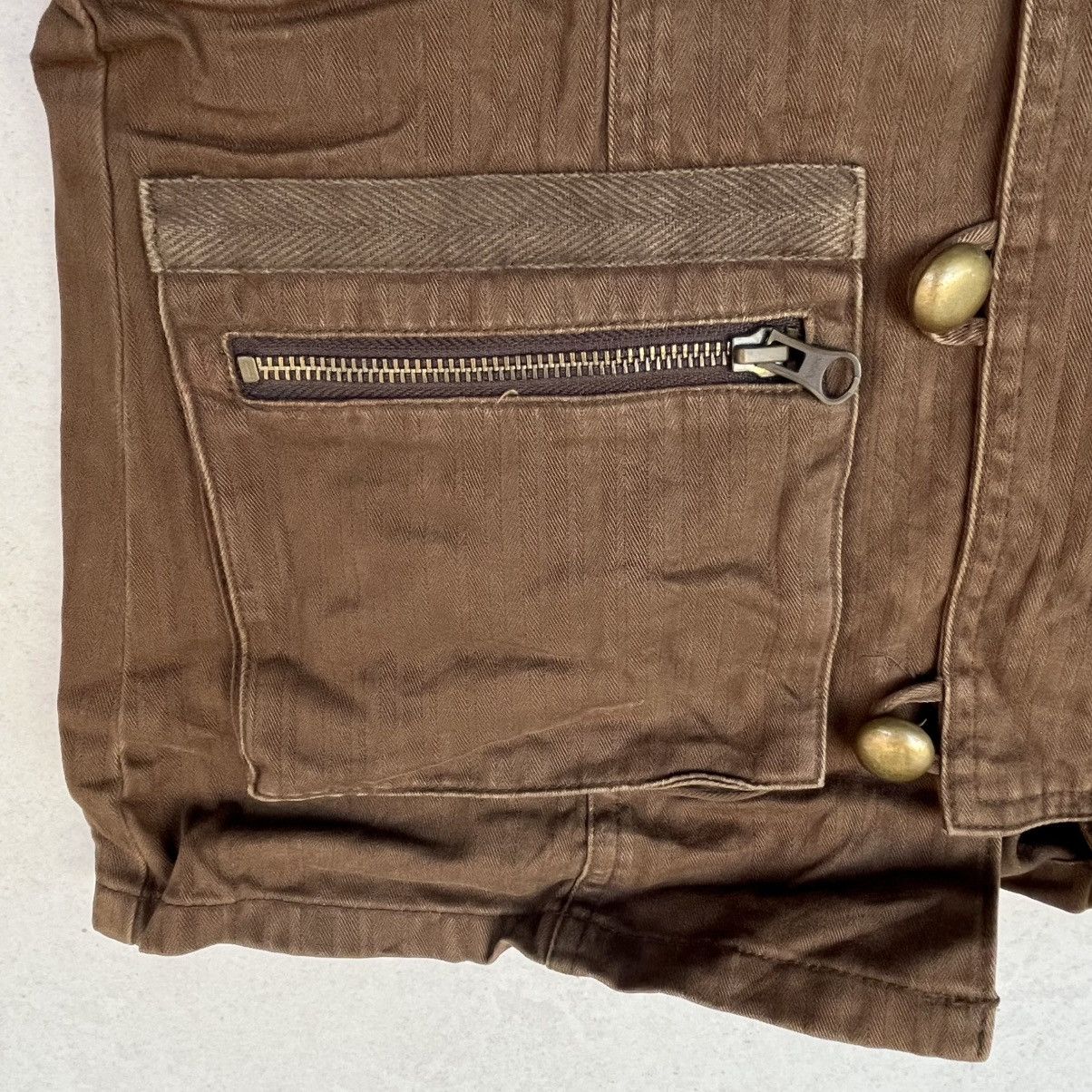 Other Vintage Takeo Kikuchi Brown Hooded Jacket Pockets Size S Size US S / EU 44-46 / 1 - 5 Thumbnail