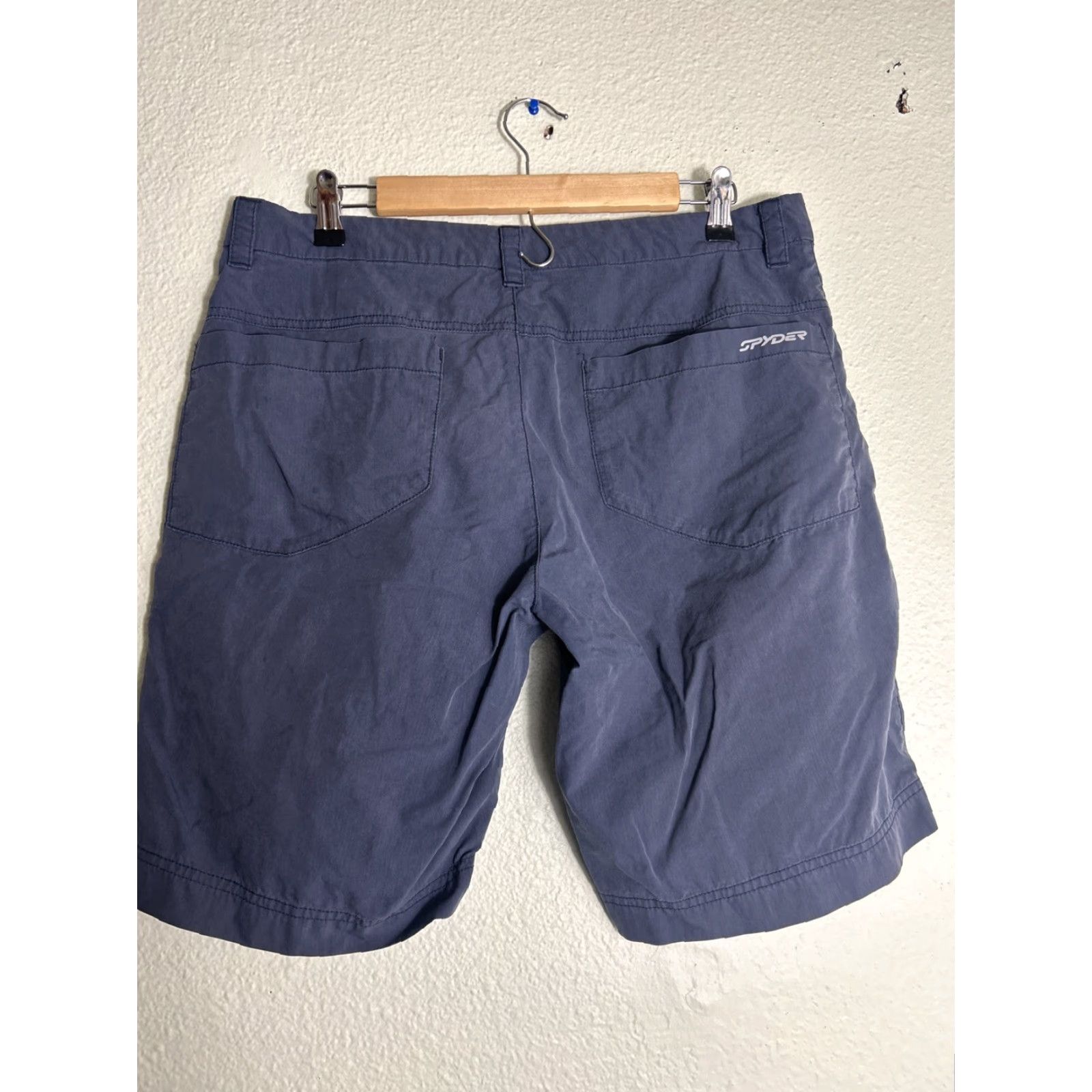 Spyder Spyder Ryder Shorts Gray Mens XL Zip Belt Loops 35x9 Cotton Nylon Solid Logo 9in Inseam Casual Size US 36 / EU 52 - 5 Thumbnail