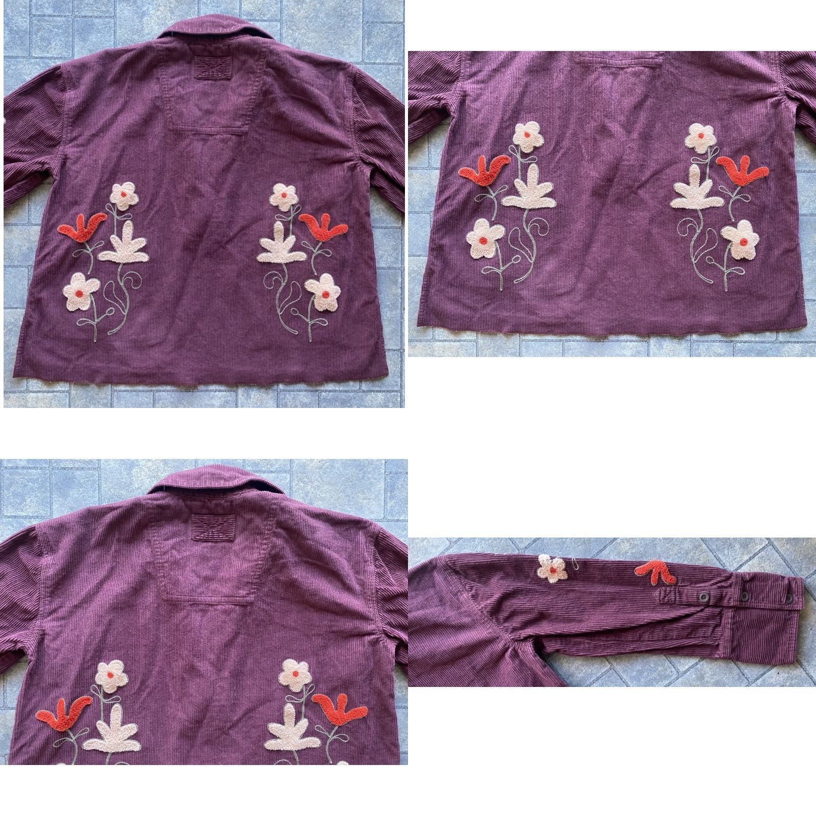 Vintage We The Free Jacket Women’s Small Winter Bloom Corduroy Floral Red Size S / US 4 / IT 40 - 9 Thumbnail