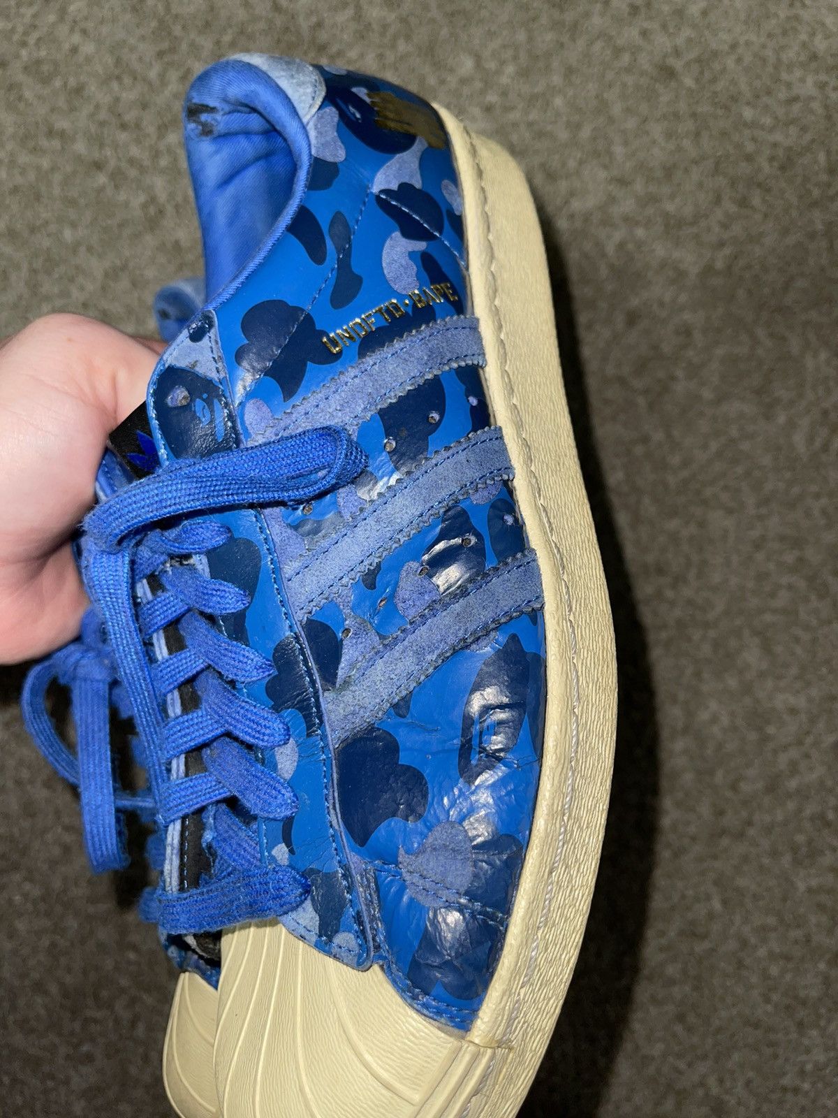 Adidas Bape x Undefeated Adidas Superstar Size US 10.5 / EU 43-44 - 5 Thumbnail