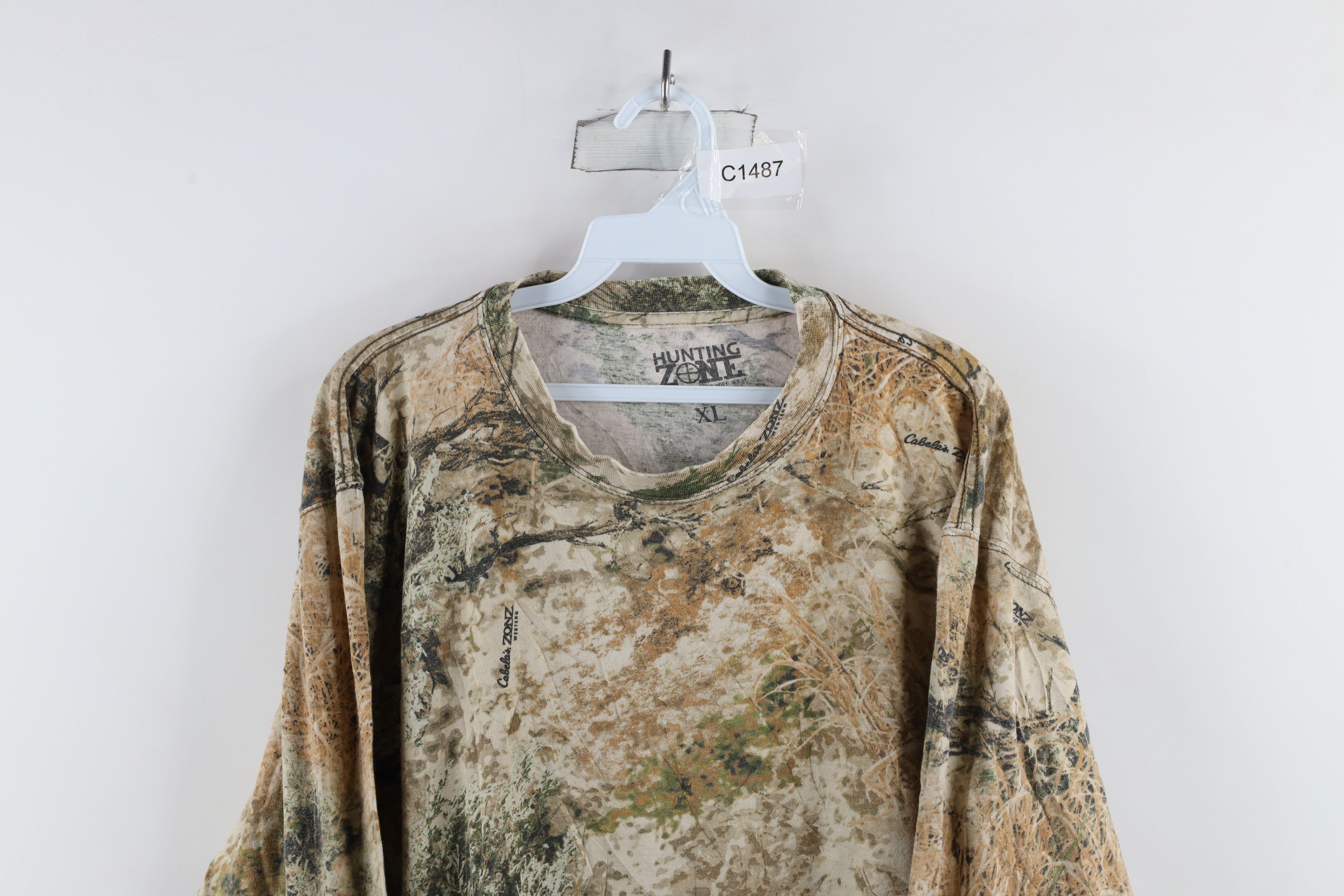 Cabelas × Vintage Vintage Cabelas Faded Camouflage Long Sleeve T-Shirt Cotton Size US XL / EU 56 / 4 - 2 Thumbnail