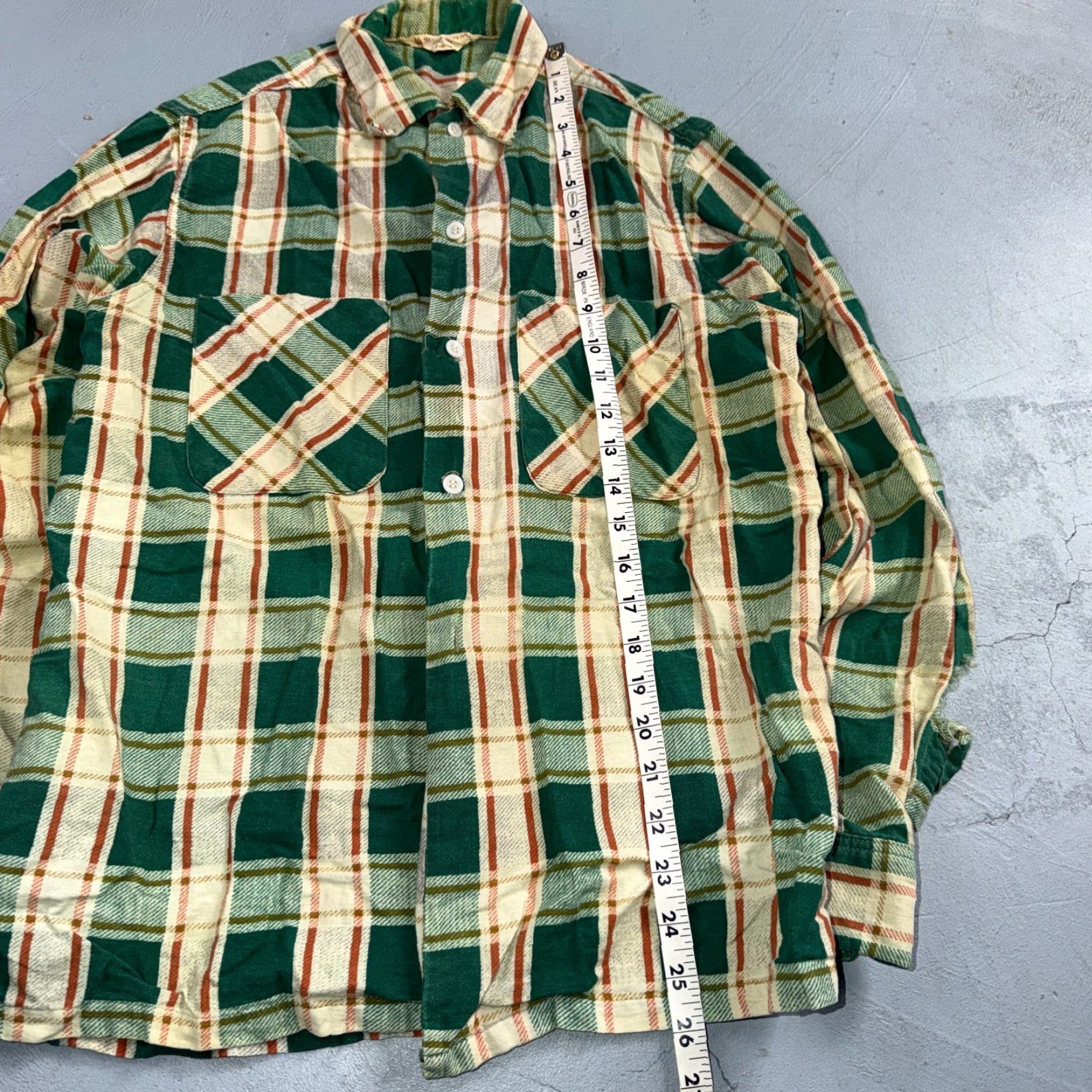 Vintage VINTAGE 60s Towncraft Button-Front Green Cotton Shirt Plaid Rockabilly Casual Men's Small Size US S / EU 44-46 / 1 - 6 Thumbnail