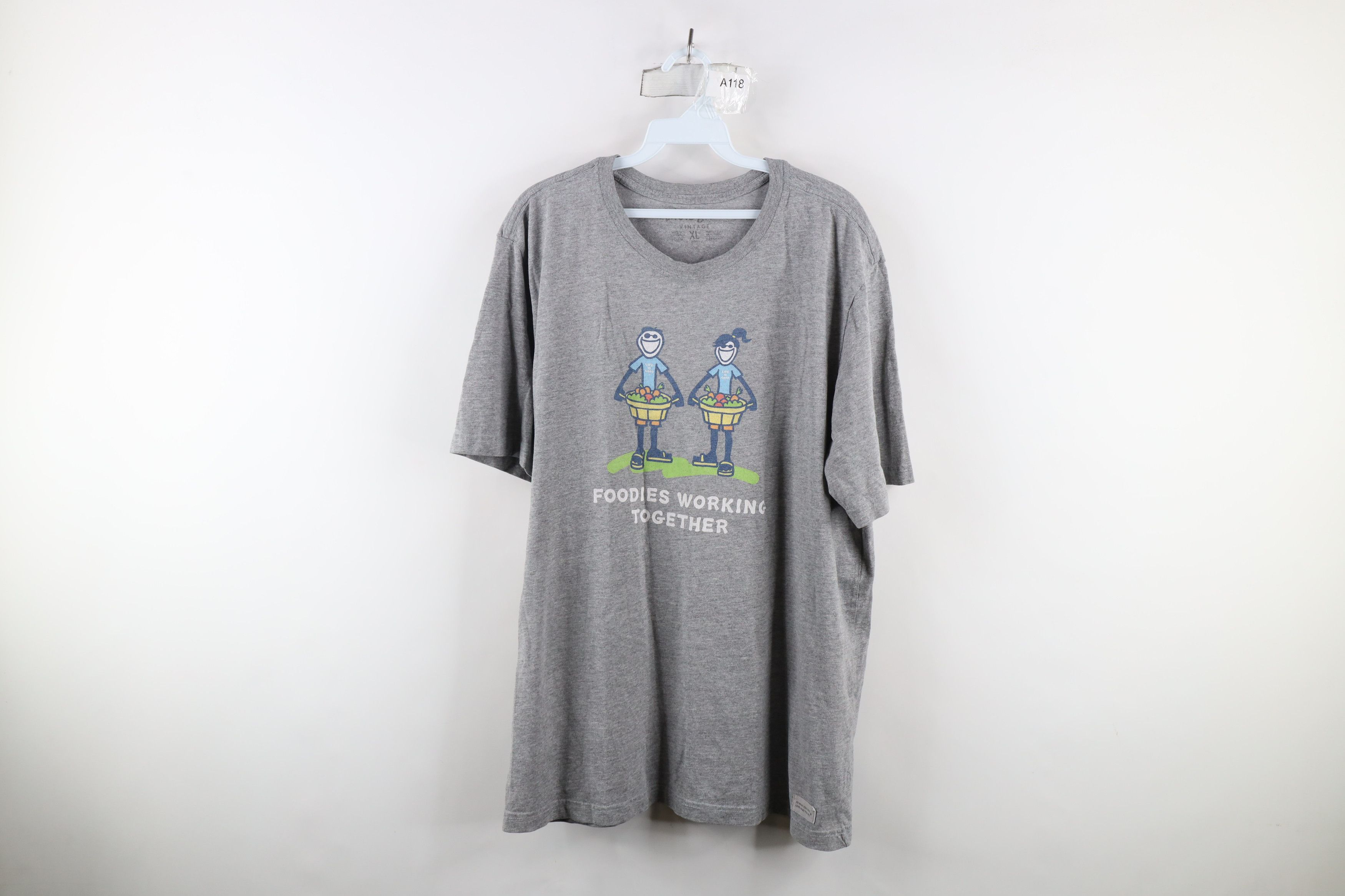 Life is Good × Vintage Vintage Life is Good Foodies Working Together T-Shirt Size US XL / EU 56 / 4 - 1 Thumbnail