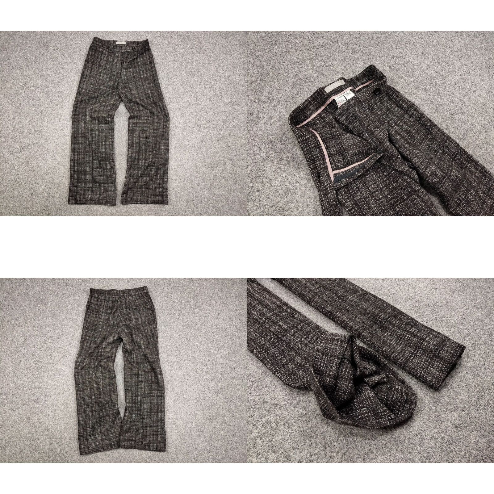 Max Mara VINTAGE Max Mara Pants Wool Tweed 12 Regular Black White Women's Dress Pants 90s Mens Womens Boys Girls Size 34" / US 12 / IT 48 - 9 Thumbnail