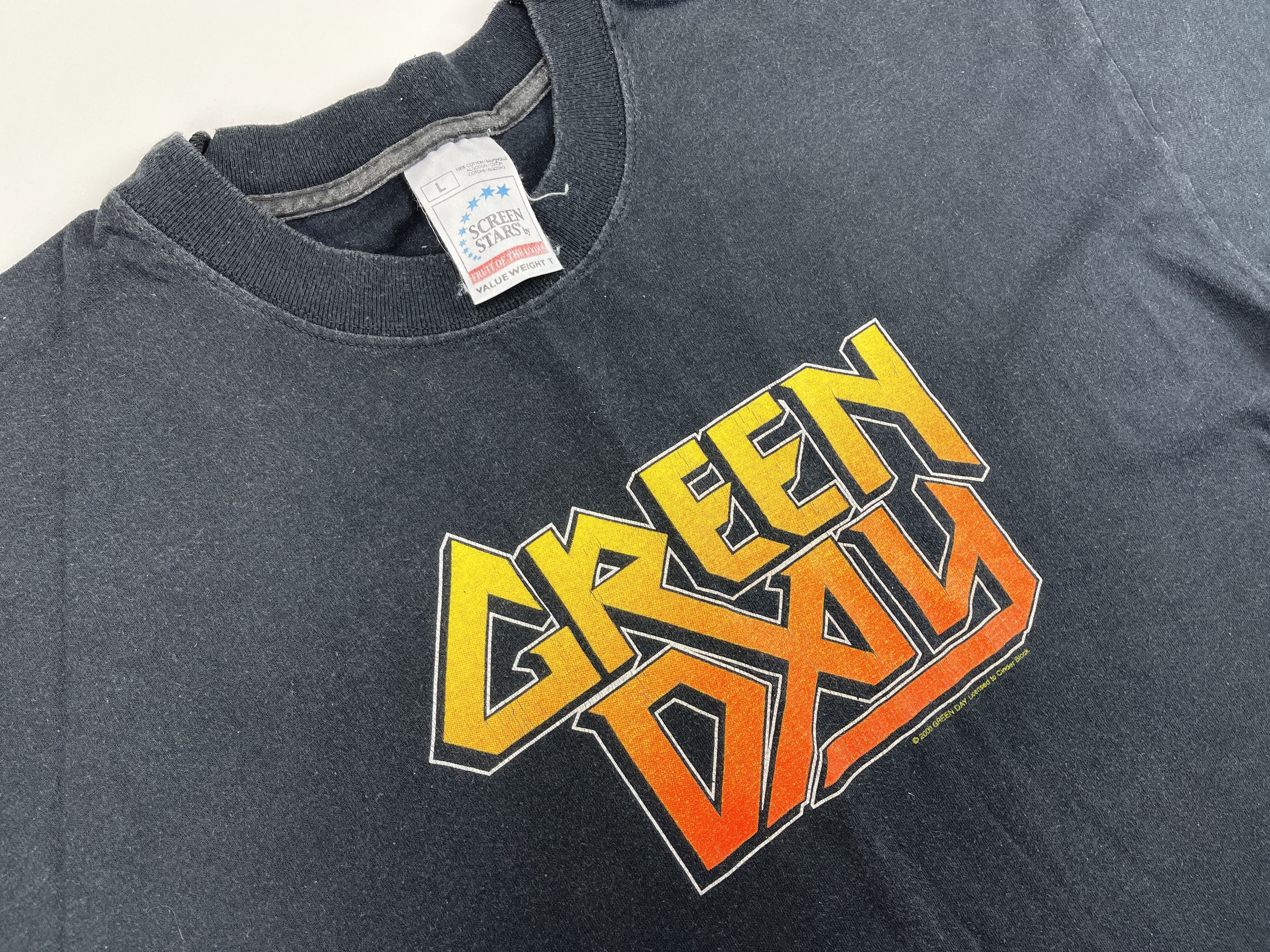 Band Tees Vintage Green Day T-Shirt, Warning tour 2000, 90s Rock Shirt Size US L / EU 52-54 / 3 - 6 Thumbnail