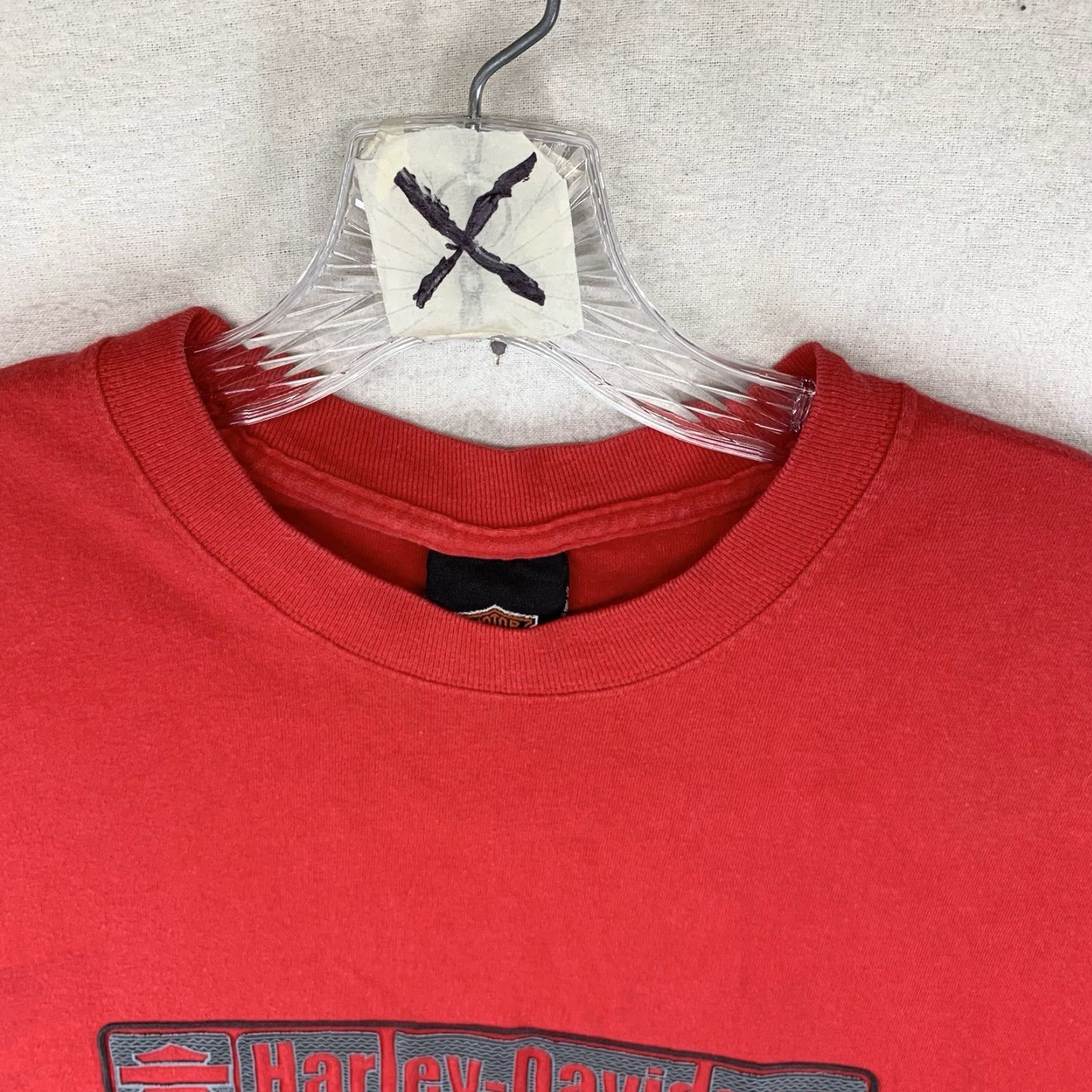 Hanes Vintage Harley Davidson T-Shirt Men XL Red 90s Motorcycle Biker Graphic Crew Neck Double-Sided Heavyweight Size US XL / EU 56 / 4 - 5 Thumbnail