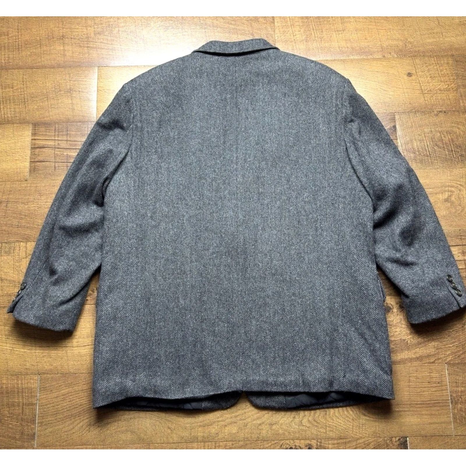 Vintage L.L.Bean VTG 90s Herringbone Tweed Blazer Mens XL Thinsulate Jacket Size 42R - 3 Thumbnail