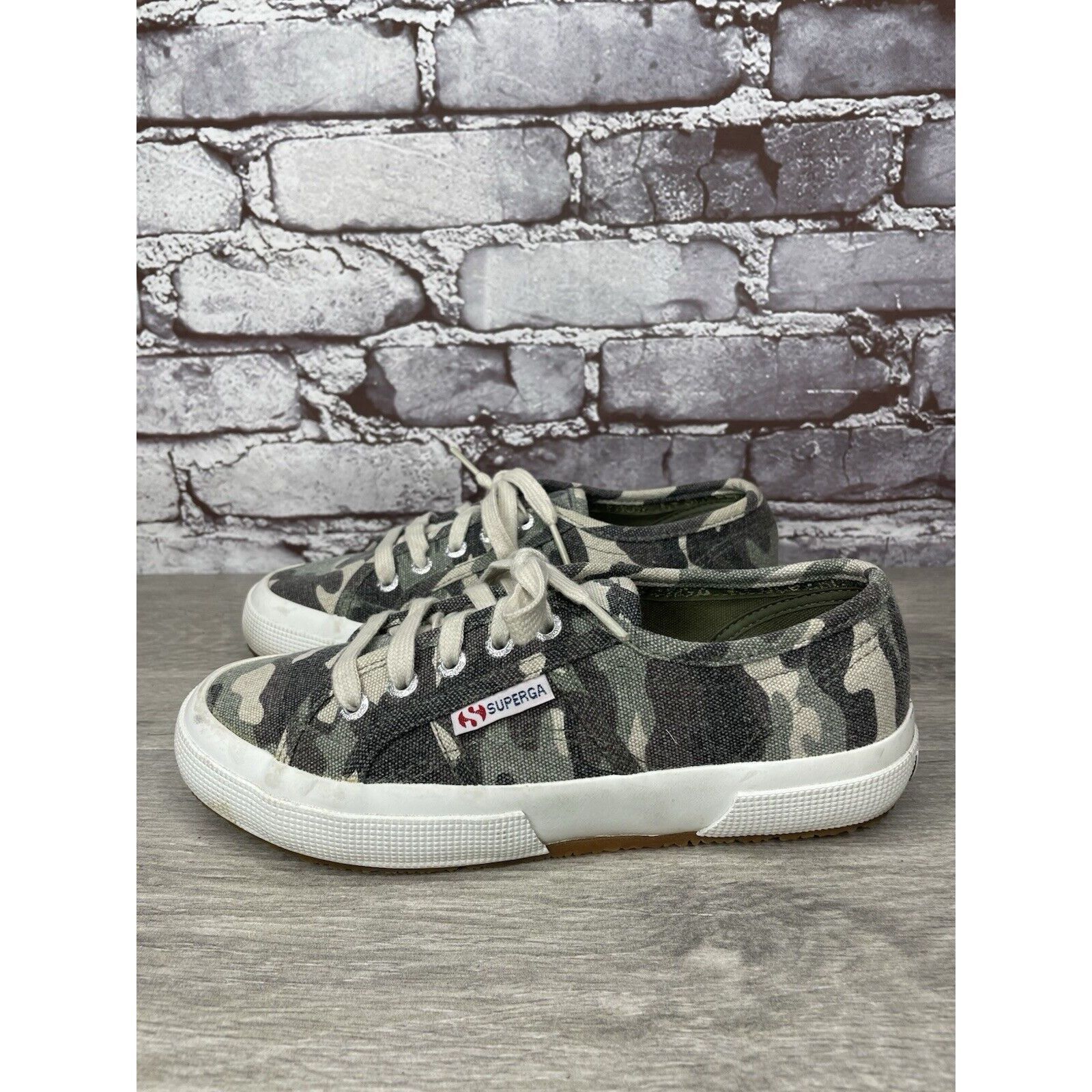 Superga Superga Camo Army Canvas Fabric Lace Up Casual Sneakers Shoe Size US 6 / IT 36 - 1 Thumbnail