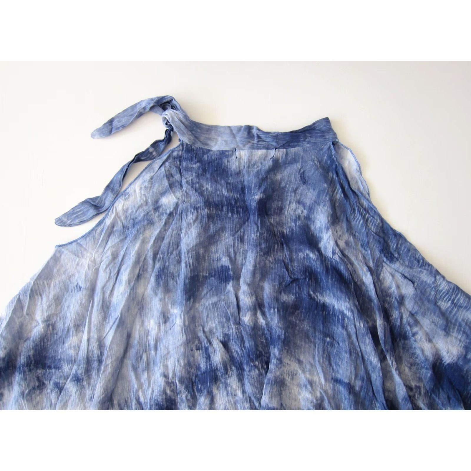 Vintage JW Style Blouse Tunic Sleeveless High Neck NWT Blue White Tie Dye M Womens Size M / US 6-8 / IT 42-44 - 5 Thumbnail