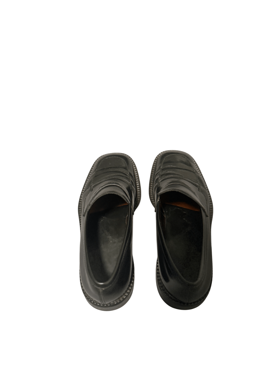 Prada Prada Black Leather Penny Loafers Vero Cuoio Size US 8 / EU 41 - 13 Thumbnail