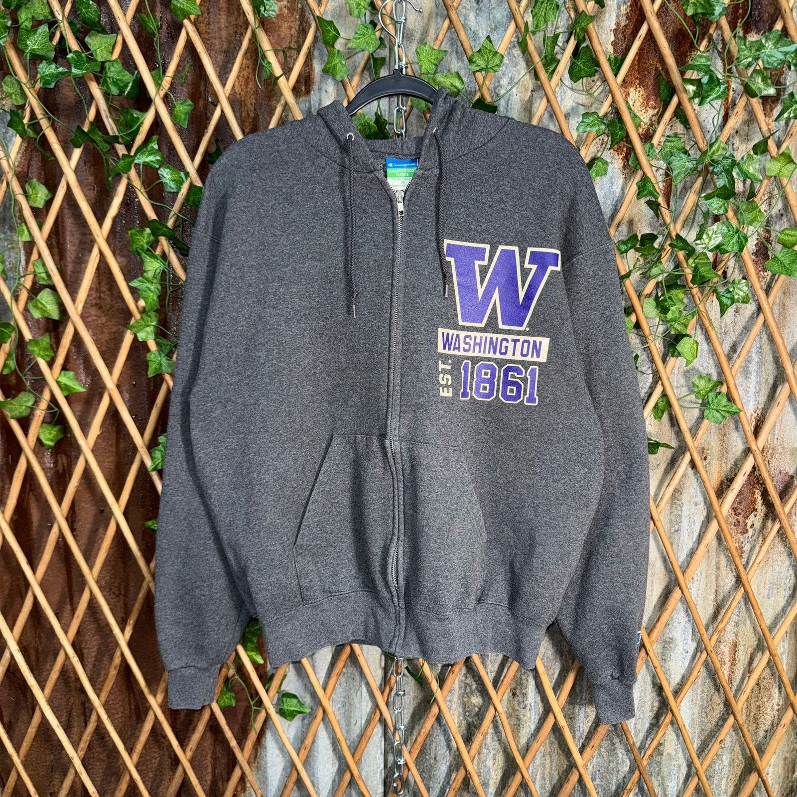 Champion Vintage Y2K Washington state tourist 2000s zip up hoodie Size US M / EU 48-50 / 2 - 1 Thumbnail