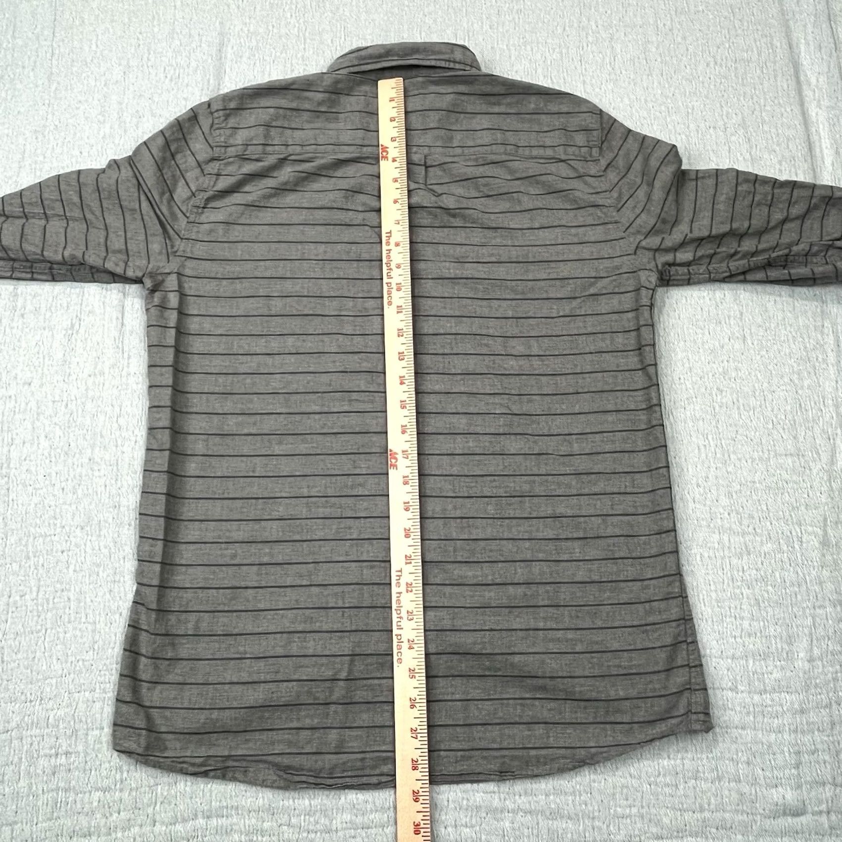 Marine Layer Marine Layer Button-Up Shirt Lightweight Cotton Blue Gray Stripes Long Sleeve Men LG Size US L / EU 52-54 / 3 - 6 Thumbnail