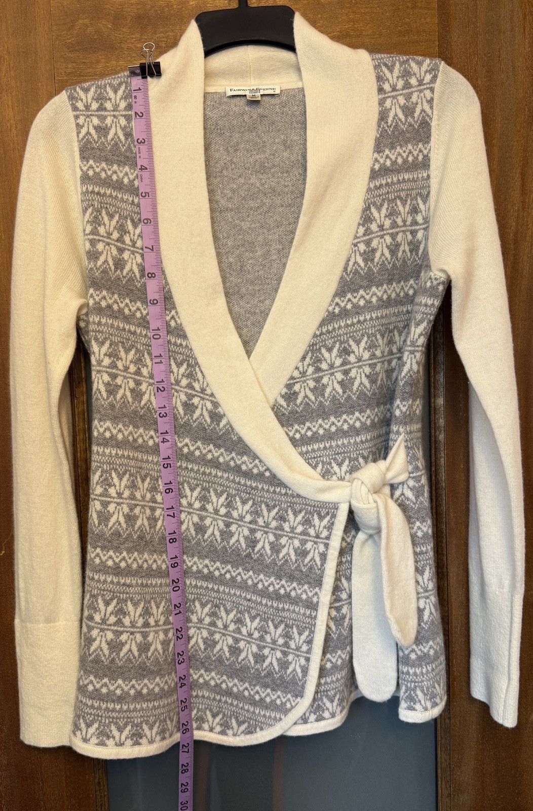 Other Fairway & Greene Vtg 100% Cashmere Grey Shawl Sweater Wrap Size M / US 6-8 / IT 42-44 - 6 Thumbnail