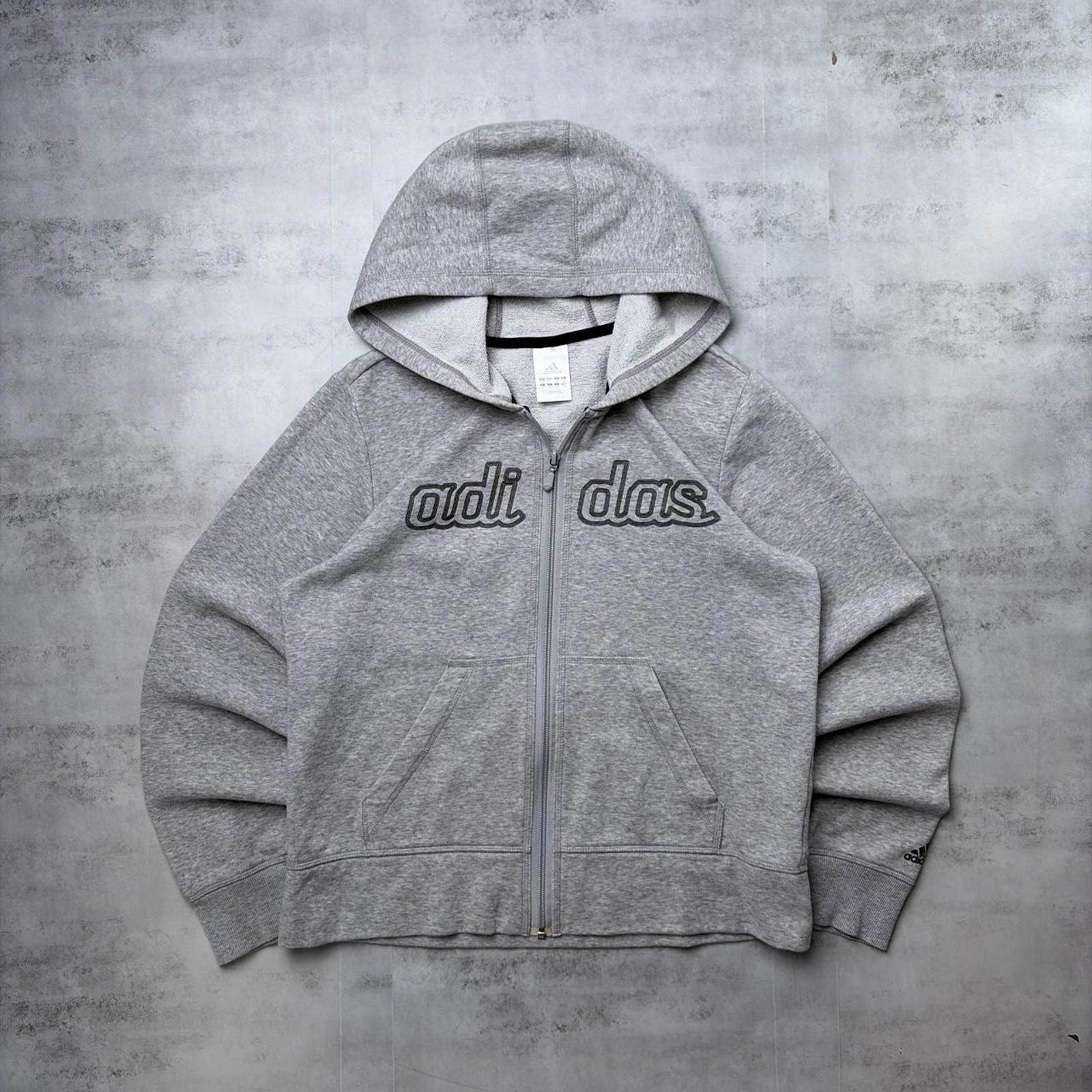 Adidas Y2K Grey Adidas Grunge Skater Zip Up Hoodie Size M / US 6-8 / IT 42-44 - 1 Thumbnail