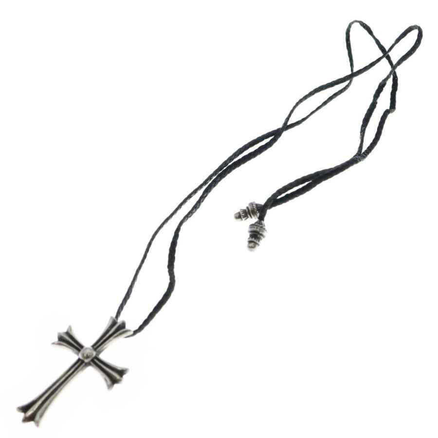 Chrome Hearts Chrome Hearts Large Cross Pendant with Leather Braid Size ONE SIZE - 1 Thumbnail