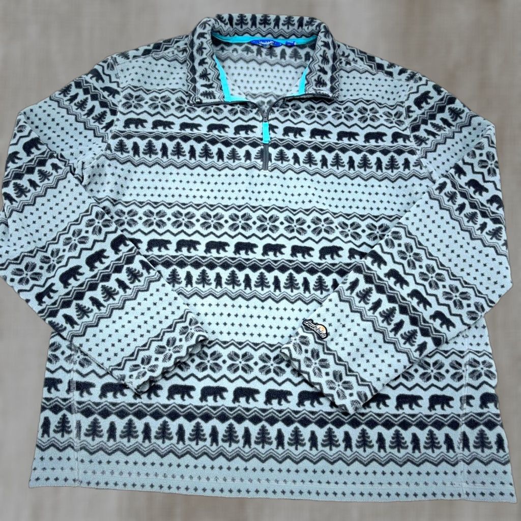 Chubbies Chubbies Sweater Men XL Gray Fleece Pullover Quarter Zip Jacket Nordic Southwest Size US XL / EU 56 / 4 - 1 Thumbnail