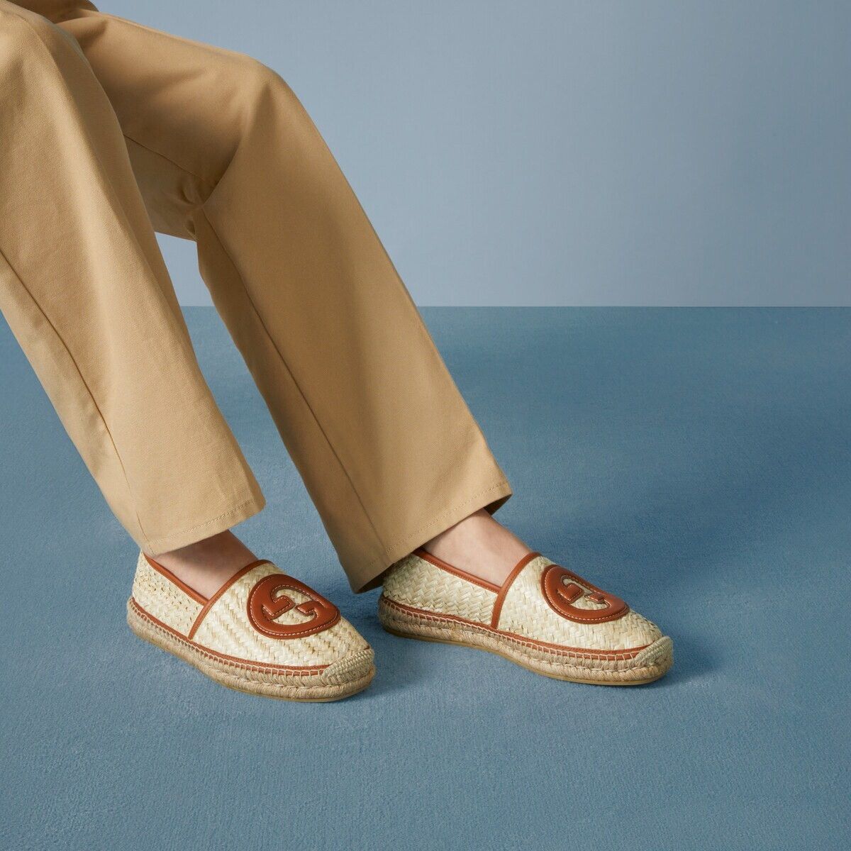 Gucci o1s1wg111025 Interlocking G Espadrilles Loafer Shoes Size US 8 / EU 41 - 3 Thumbnail
