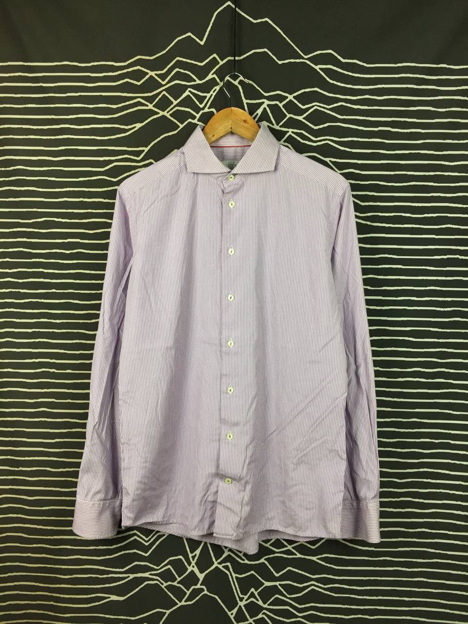 Eton Eton of Sweden Striped Slim Fit Cutaway Collar Shirt Size US L / EU 52-54 / 3 - 2 Thumbnail