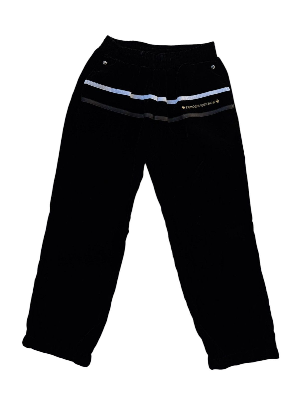 Chrome Hearts Chrome Hearts Black Velour Pants Large Size US 34 / EU 50 - 1 Thumbnail