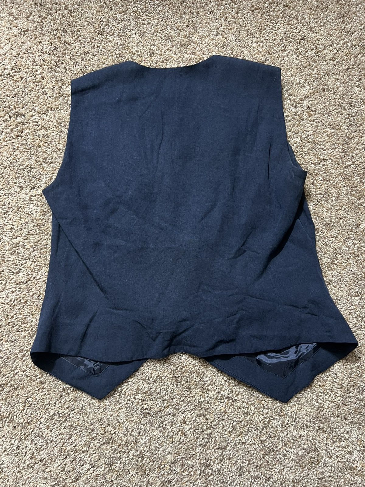 Giorgio Armani Giorgio Armani Linen Vest – Navy – Women’s Size S / US 4 / IT 40 - 4 Thumbnail