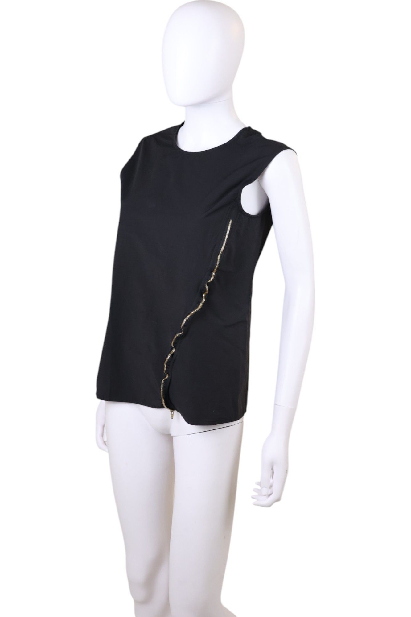 Celine × Phoebe Philo Asymmetric Zipped Sleeveless Tank Top Size M / US 6-8 / IT 42-44 - 3 Thumbnail