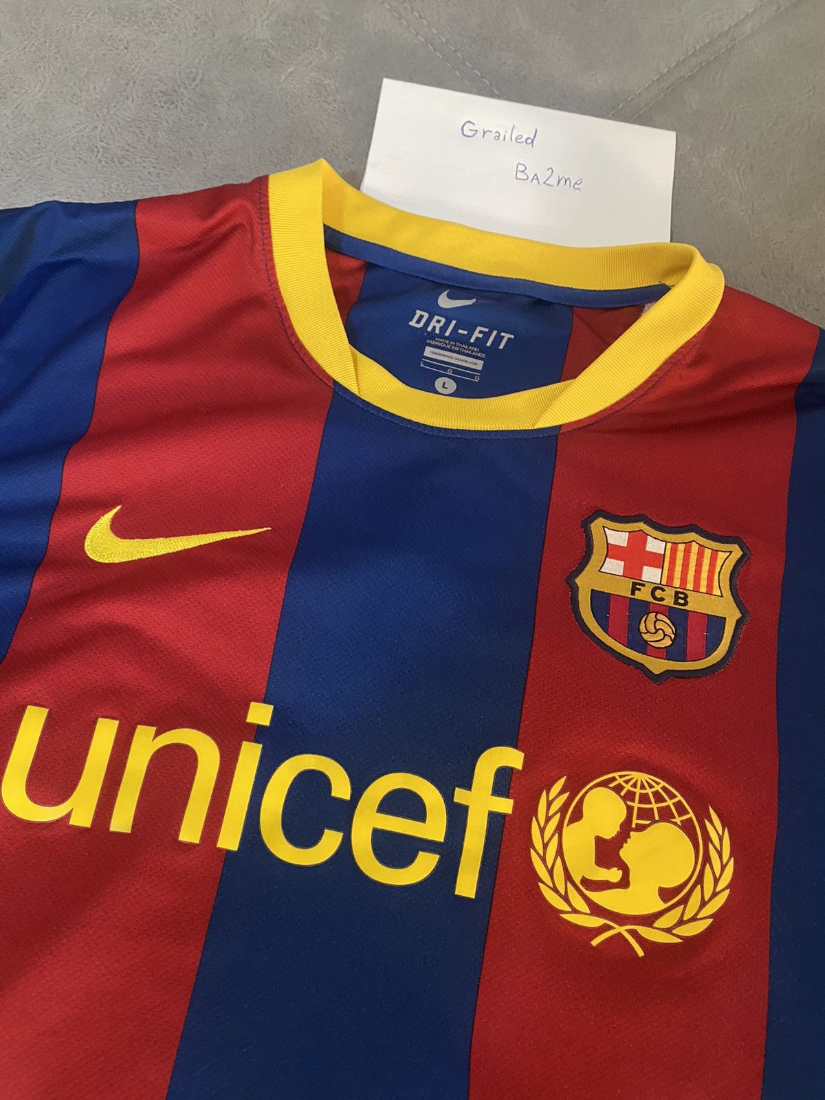 Nike Nike Barcelona 2010/11 David Villa #7 Home Jersey Size US L / EU 52-54 / 3 - 4 Thumbnail