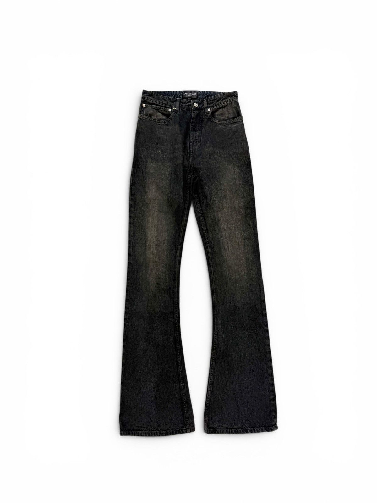 Balenciaga Balenciaga Bootcut Extra Long Dark Brown Denim Pants Size US 28 / EU 44 - 1 Thumbnail