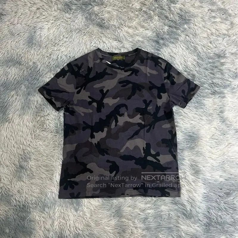 Valentino Valentino Gray Camo Cotton Men's T-Shirt . Size US L / EU 52-54 / 3 - 1 Thumbnail