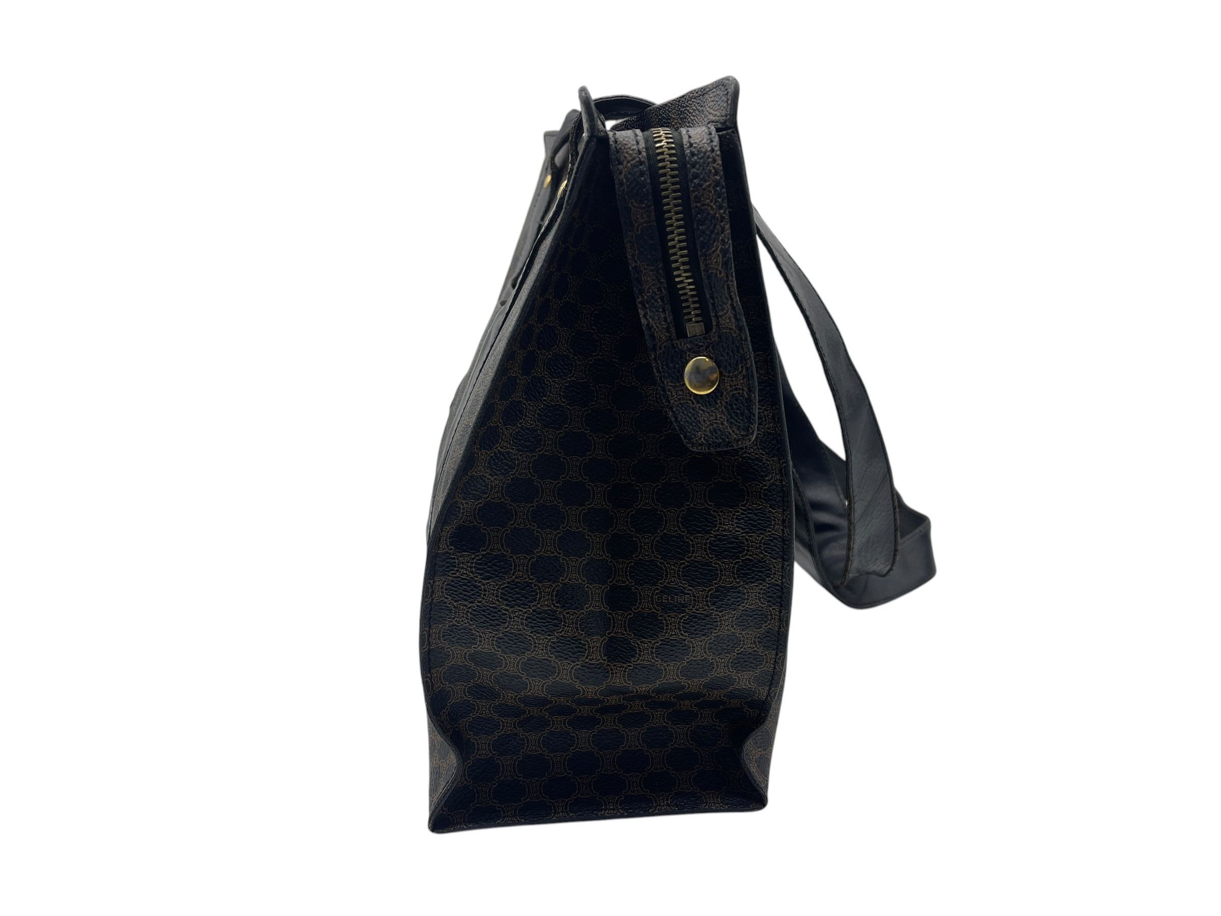 Celine Vintage Celine Macadam Tote Bag Large Monogram Leather Size ONE SIZE - 7 Thumbnail