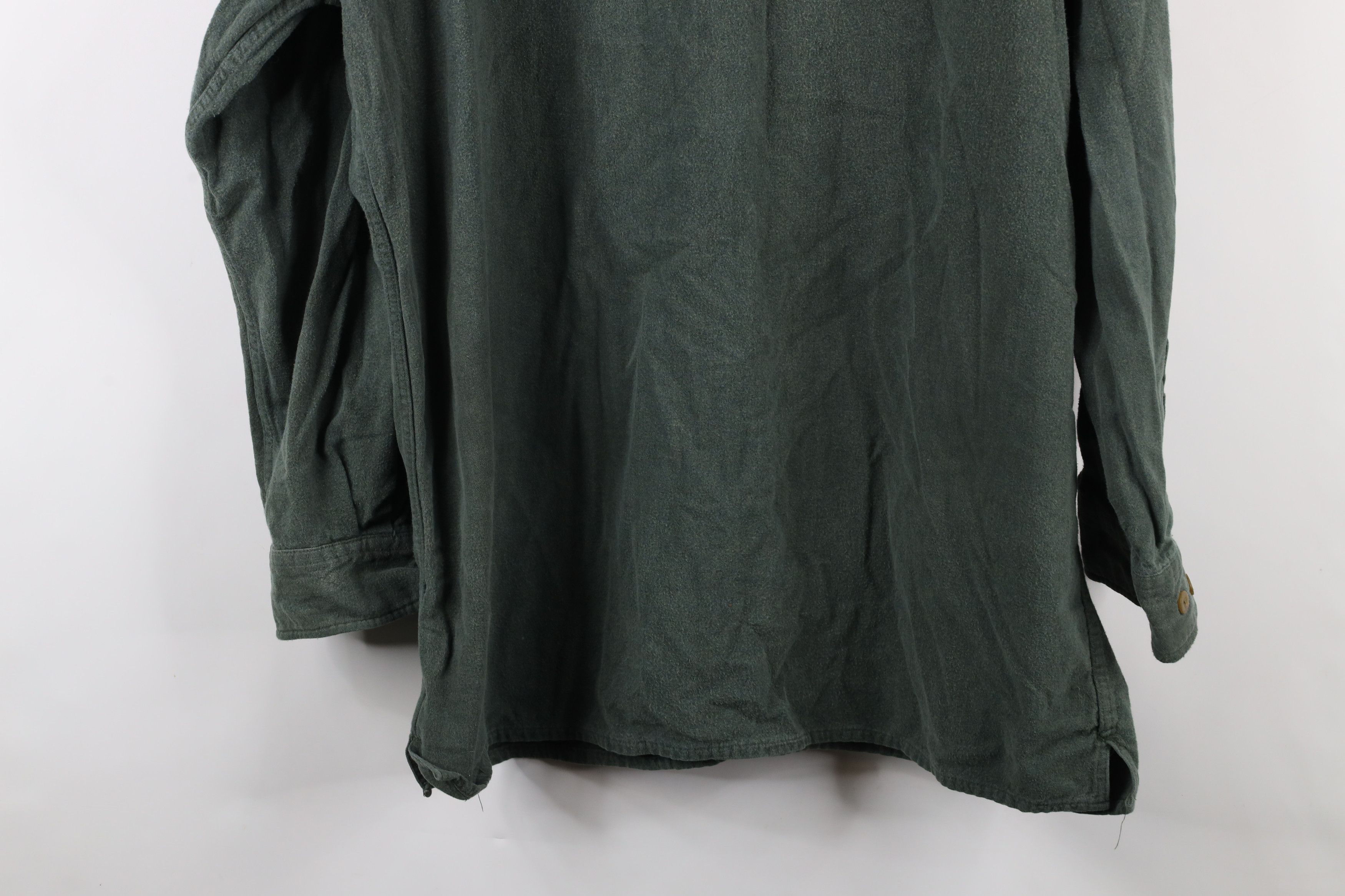 Vintage Vintage 90s Streetwear Chamois Cloth Button Shirt Green Size US XL / EU 56 / 4 - 14 Thumbnail
