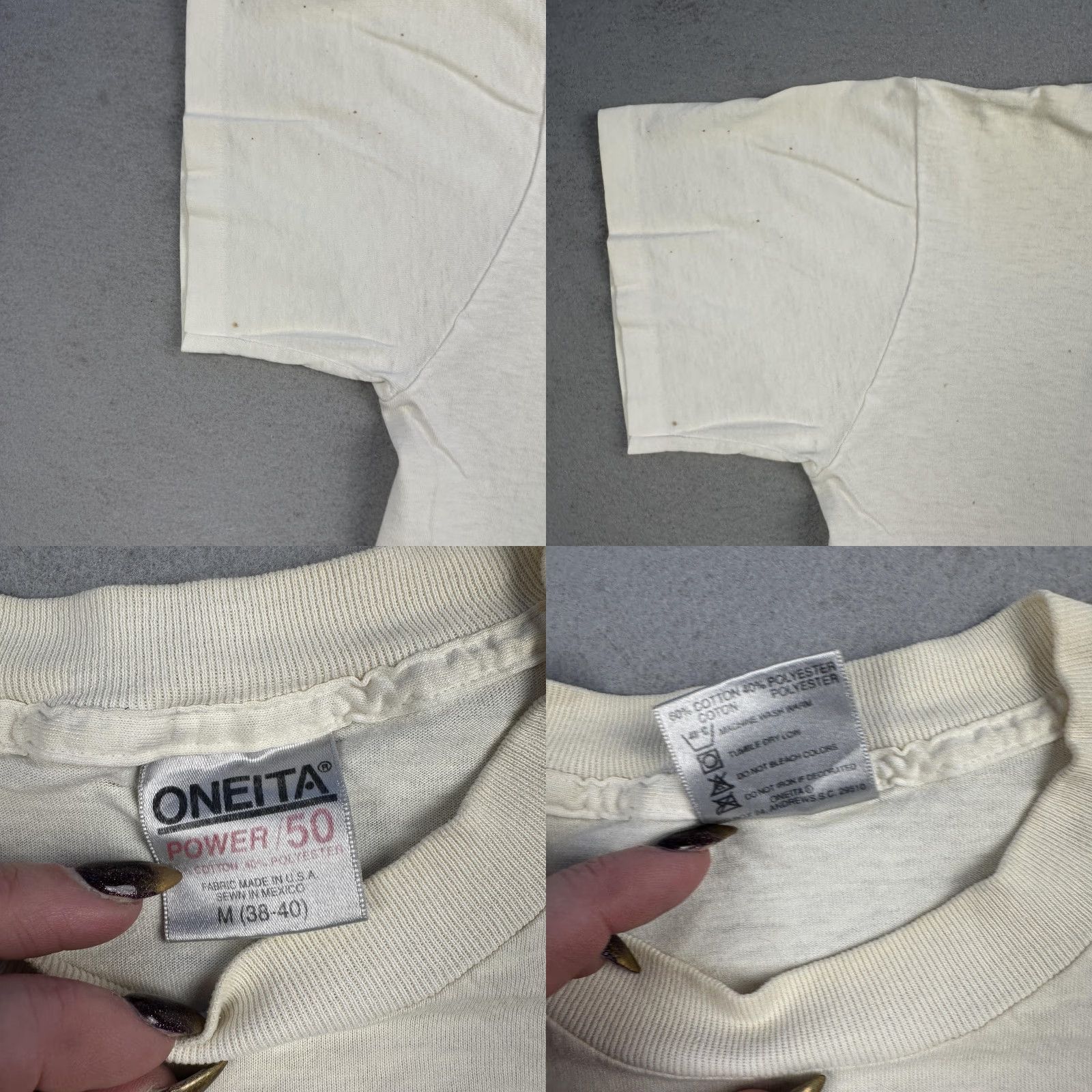 Vintage VINTAGE Corona Tennis Shirt Mens M White Oneita 50/50 Graphic Tee 90s Size US M / EU 48-50 / 2 - 8 Thumbnail