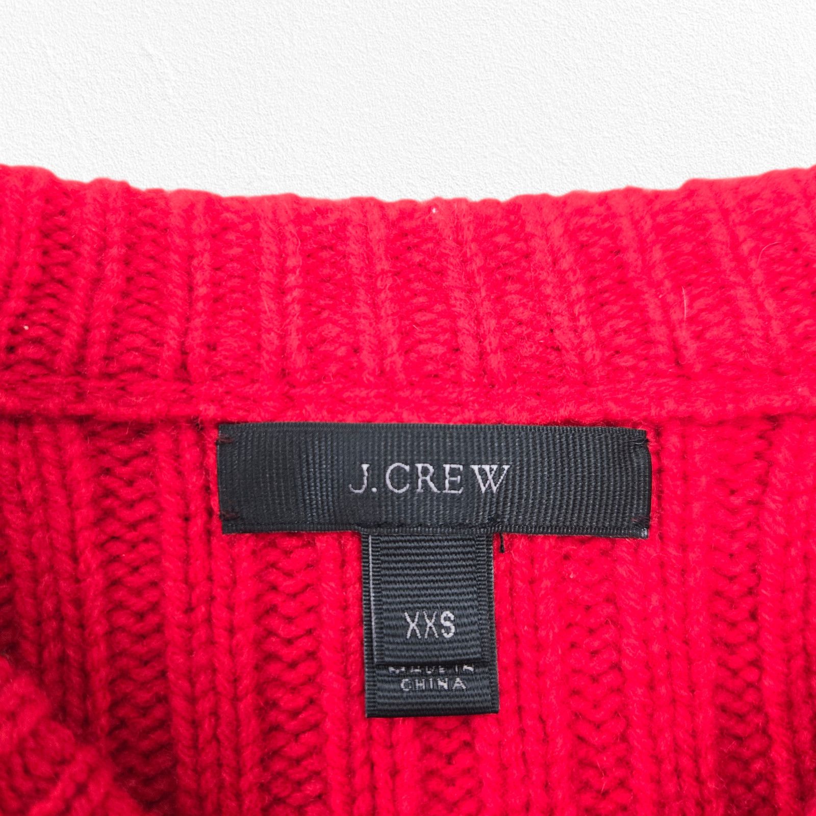 J.Crew J.Crew Red Wool Cable Knit Bobble Sweater Size XXS Size XXS / US 00 / IT 34 - 6 Thumbnail
