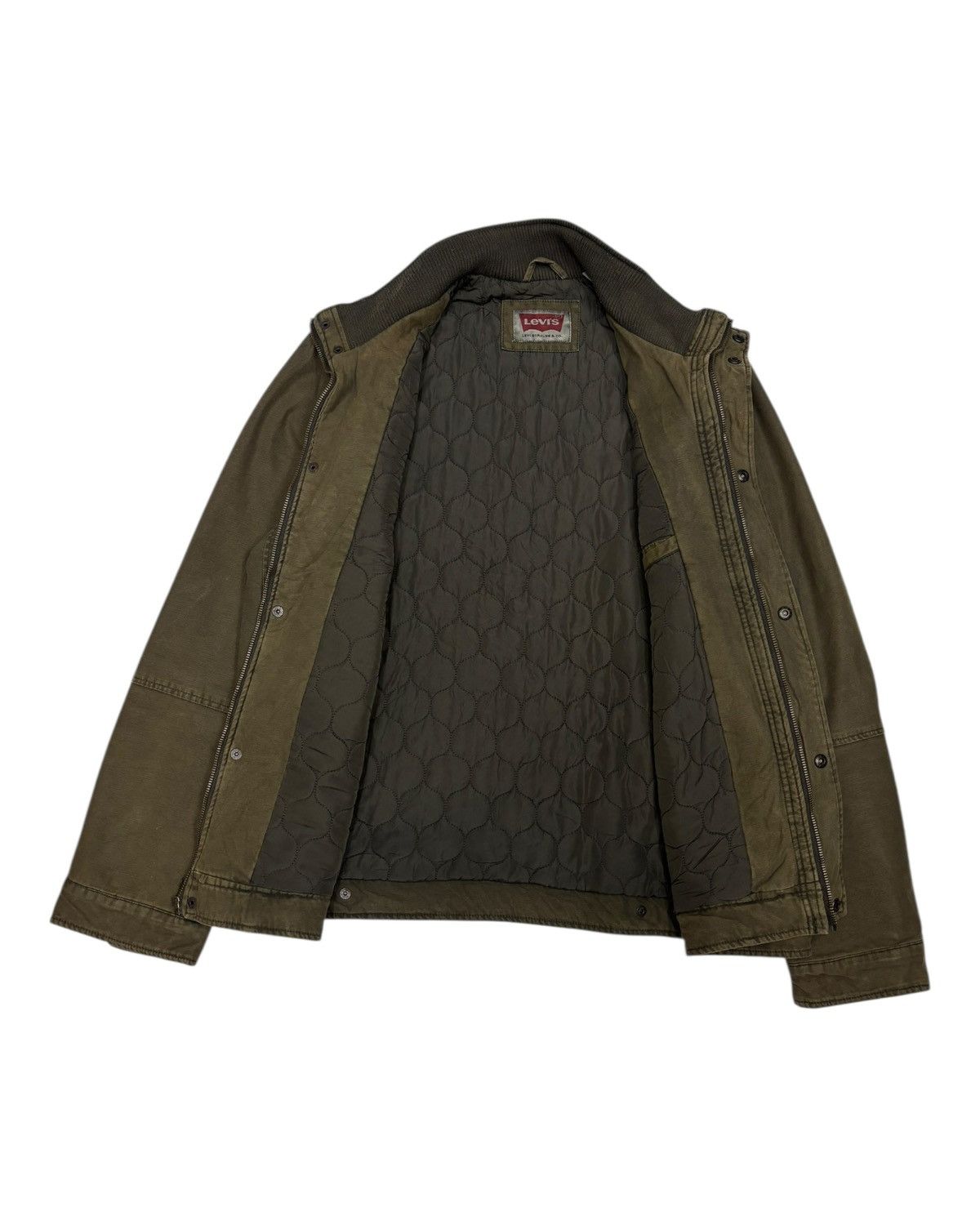 Levi's Vintage Levis Quilted Lined Field Jacket Olive Size US XL / EU 56 / 4 - 4 Thumbnail