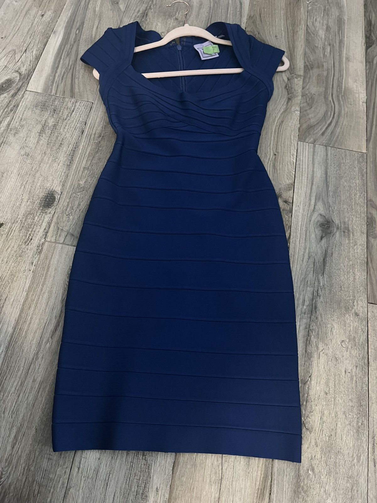 princess polly baby blue dress Herve Leger - Navy Blue Bandage Dress main image 1