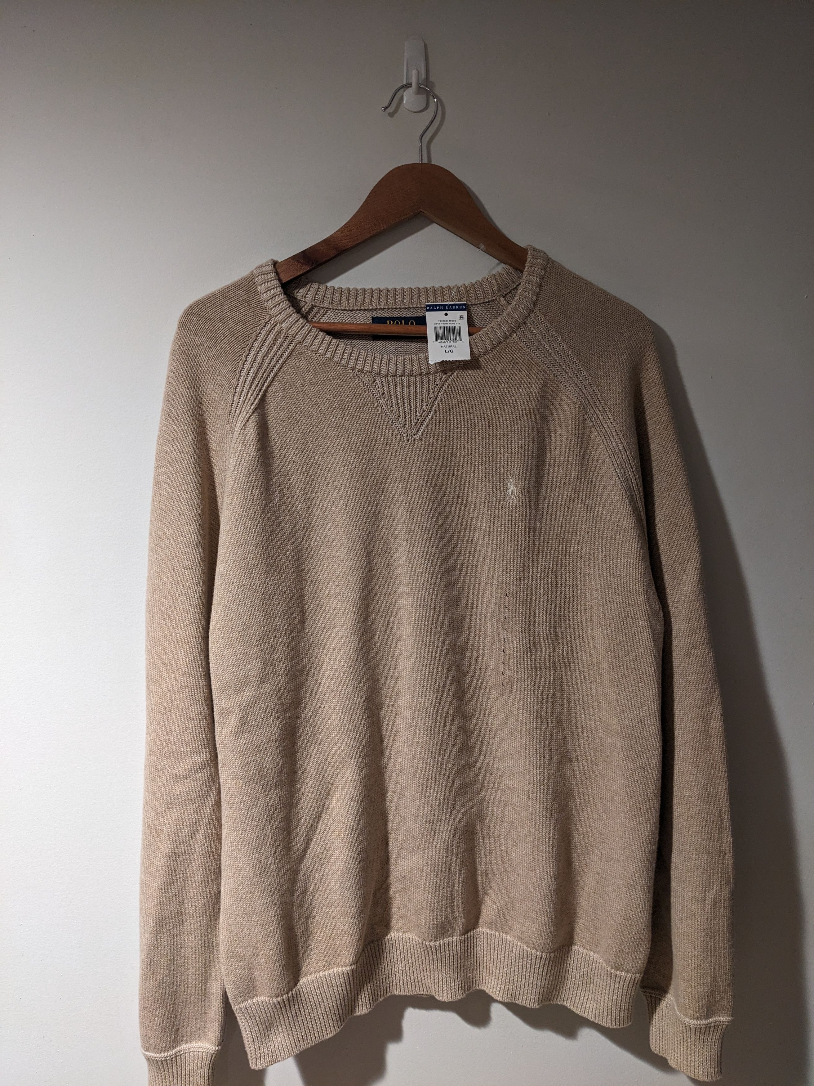 Polo Ralph Lauren Polo Ralph Lauren Large Natural Beige Sweater Size US L / EU 52-54 / 3 - 1 Thumbnail