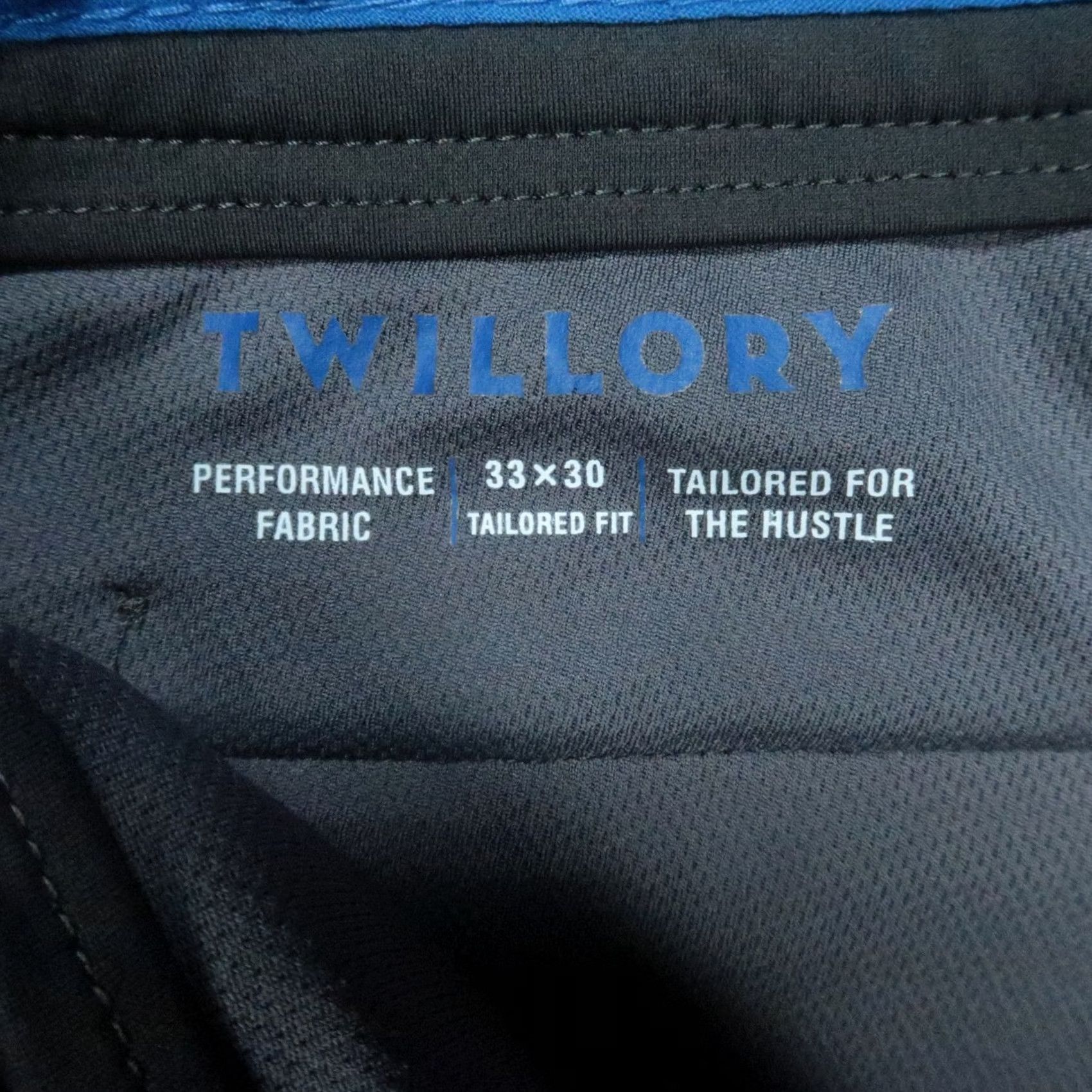 Vintage Twillory Pants Mens 33x30 Gray Tailored Performance Stretch Flat Front Chino Slacks Size US 33 - 4 Thumbnail
