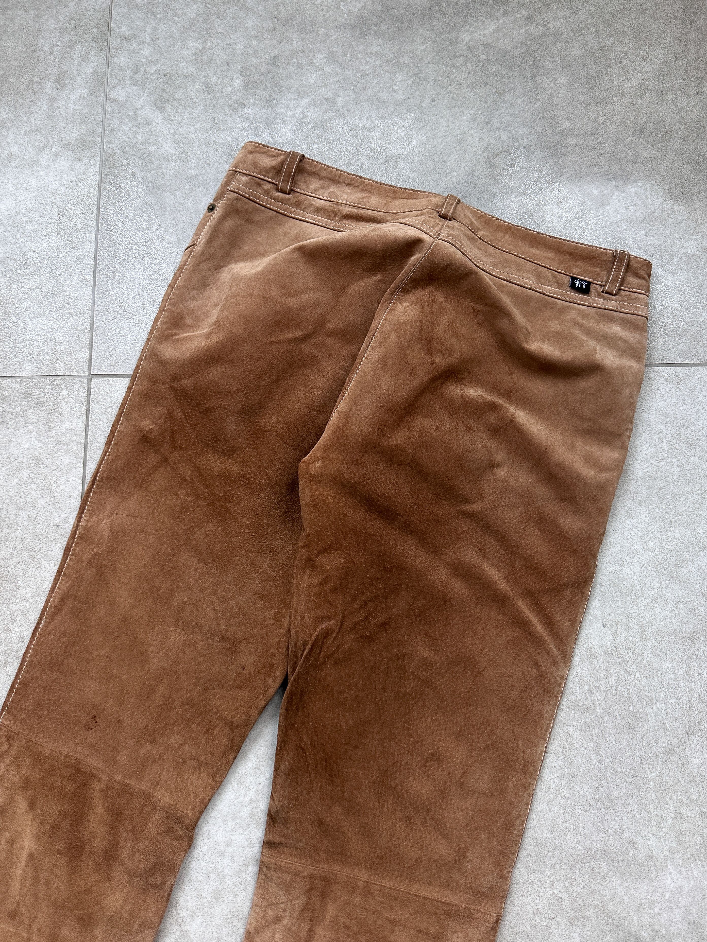 Leather Vintage Gipsy Western Flare Leather Pants Size 32" / US 10 / IT 46 - 5 Thumbnail