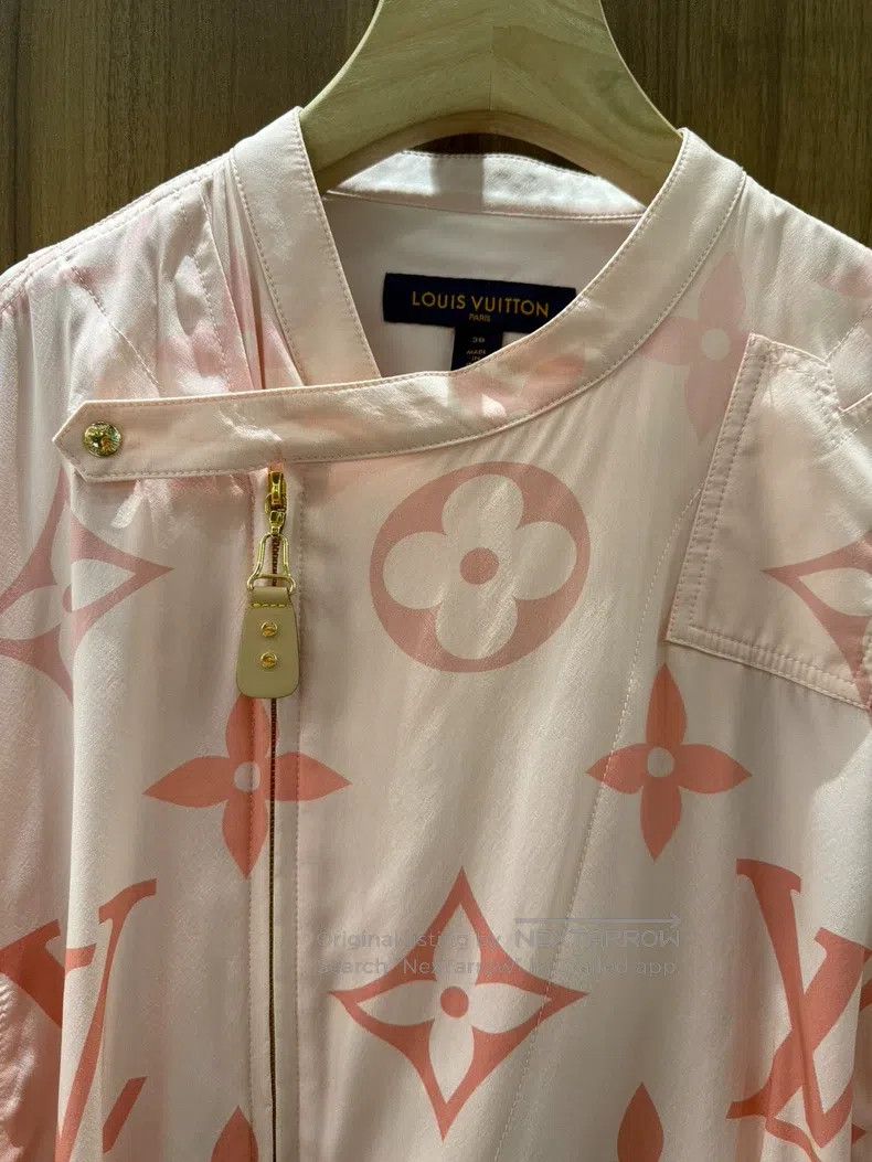 Louis Vuitton Louis Vuitton Pink Old Flower Silk Jacket Size XS / US 0-2 / IT 36-38 - 3 Thumbnail