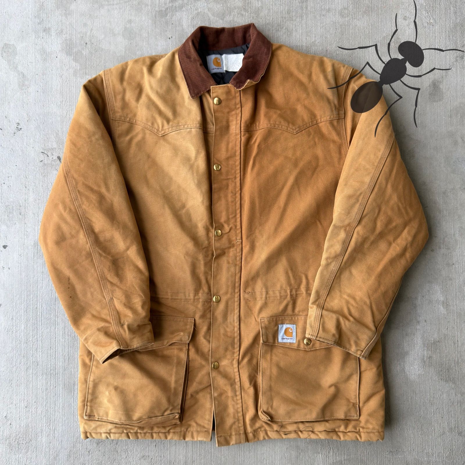 Carhartt × Vintage Carhartt CQ8006 brown chore Santa Fe style work wear jacket Size US L / EU 52-54 / 3 - 1 Thumbnail