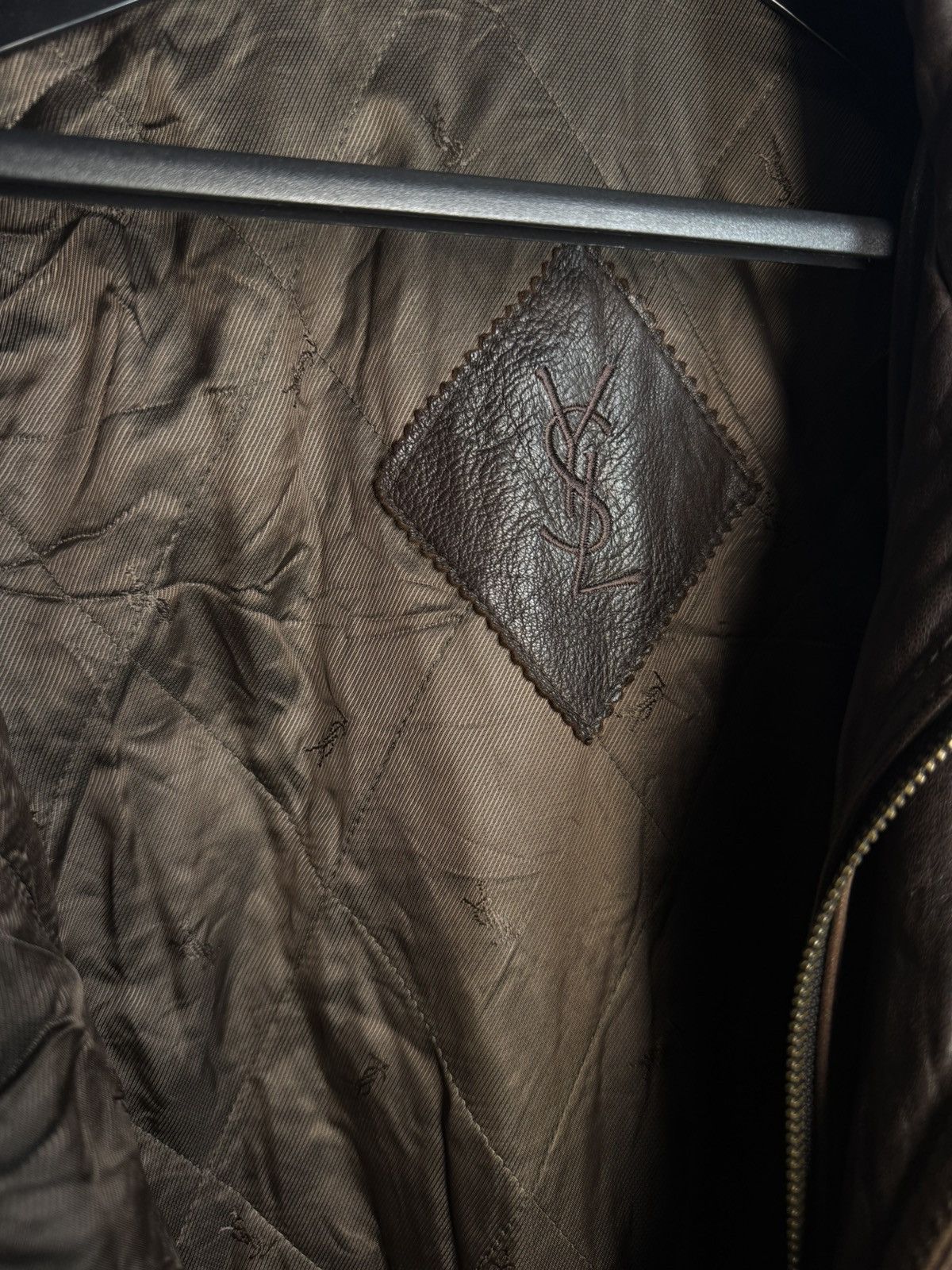 Yves Saint Laurent 90s Napa Leather YSL Jacket Soft Brown Warm Coat Long Size US L / EU 52-54 / 3 - 5 Thumbnail