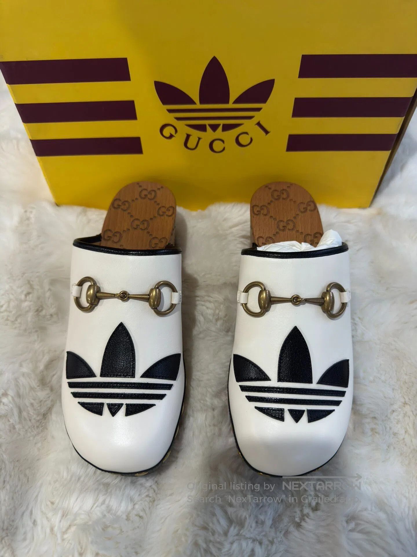 Gucci Guicci Printed wooden flip-flops| Size US 5.5 / IT 35.5 - 2 Thumbnail