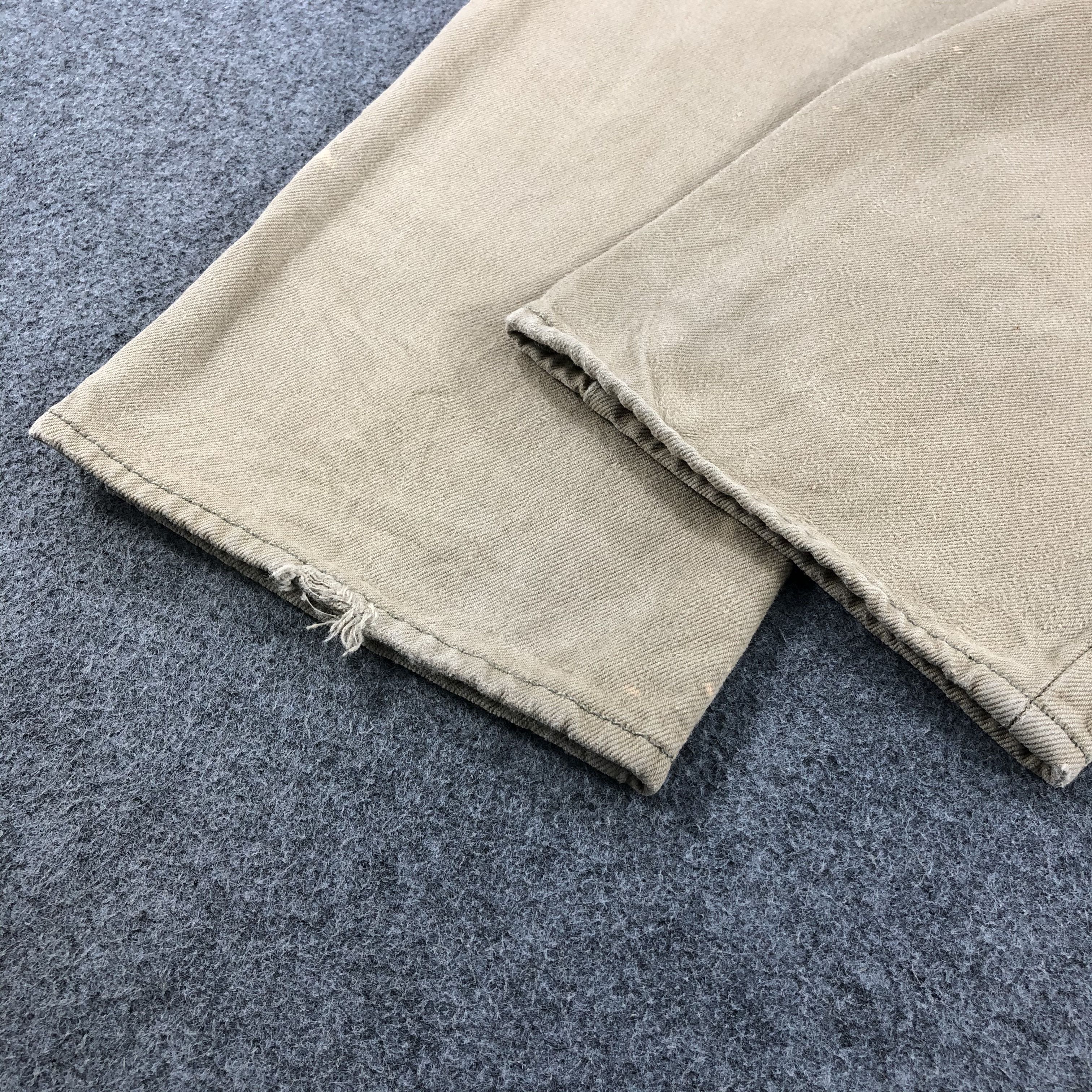 Levi's Levis 501 Vintage Khaki Denim Distressed Jeans-J949 Size US 36 / EU 52 - 6 Thumbnail